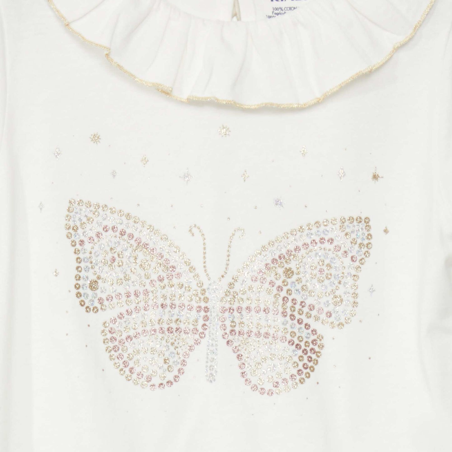 T-shirt fantaisie paillet Blanc