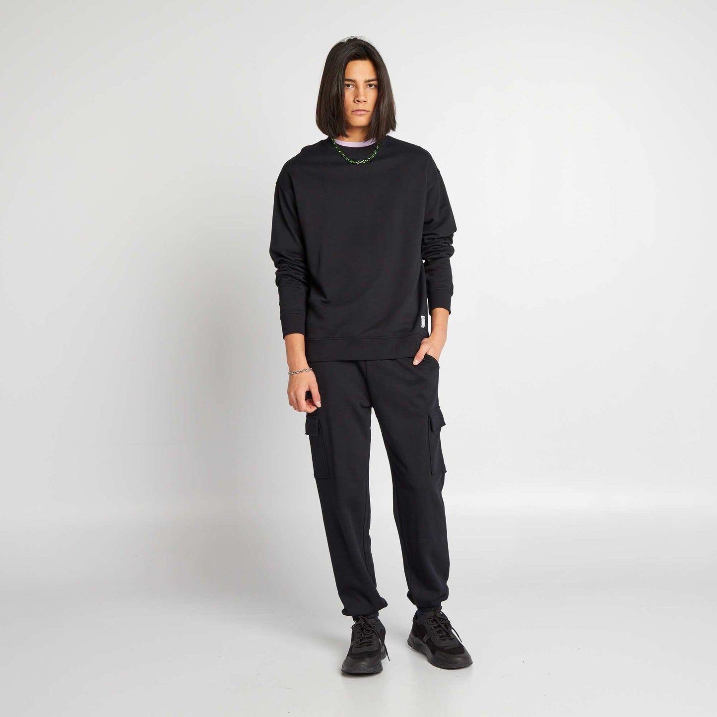 Pantalon de jogging style cargo noir