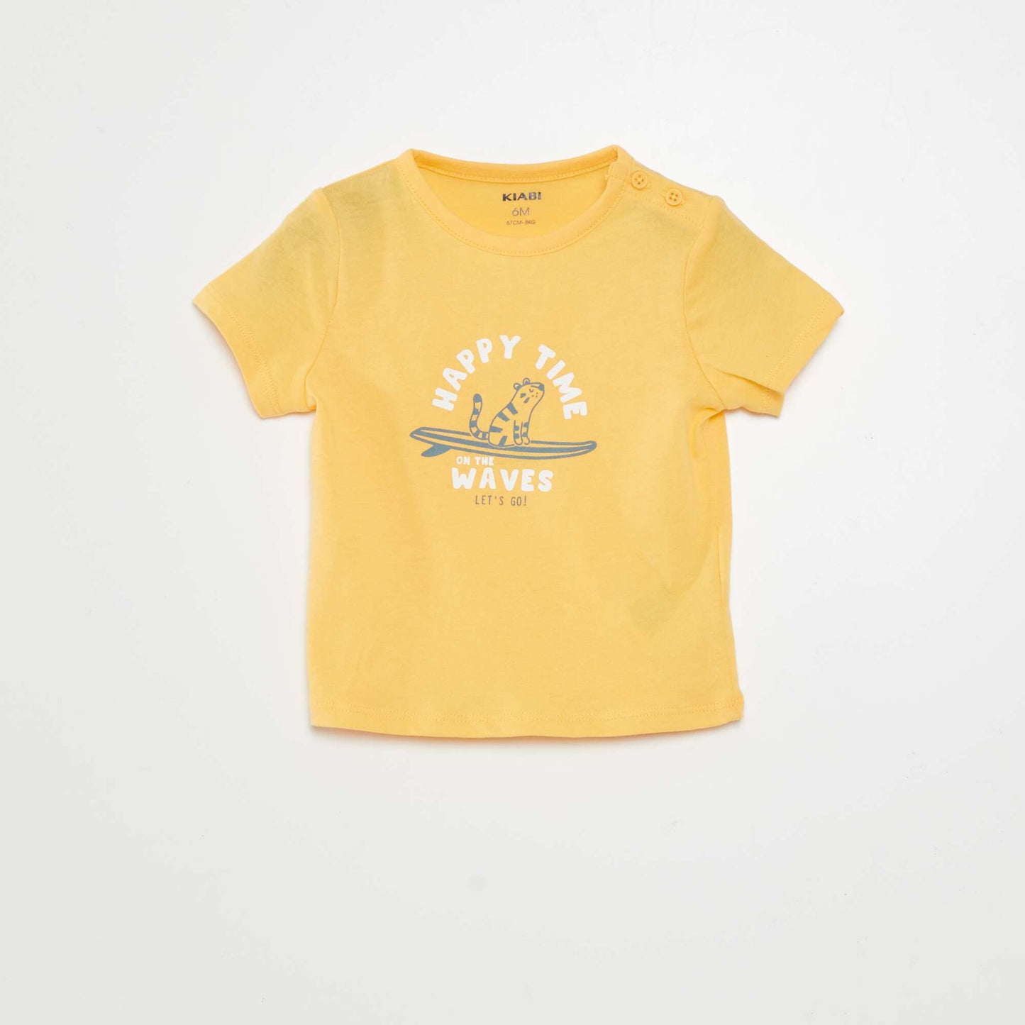 T-shirt manches courtes imprim Jaune