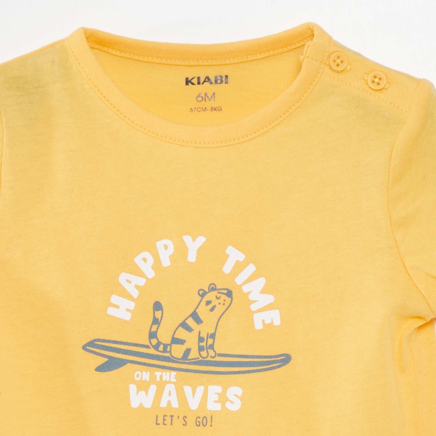 T-shirt manches courtes imprim Jaune