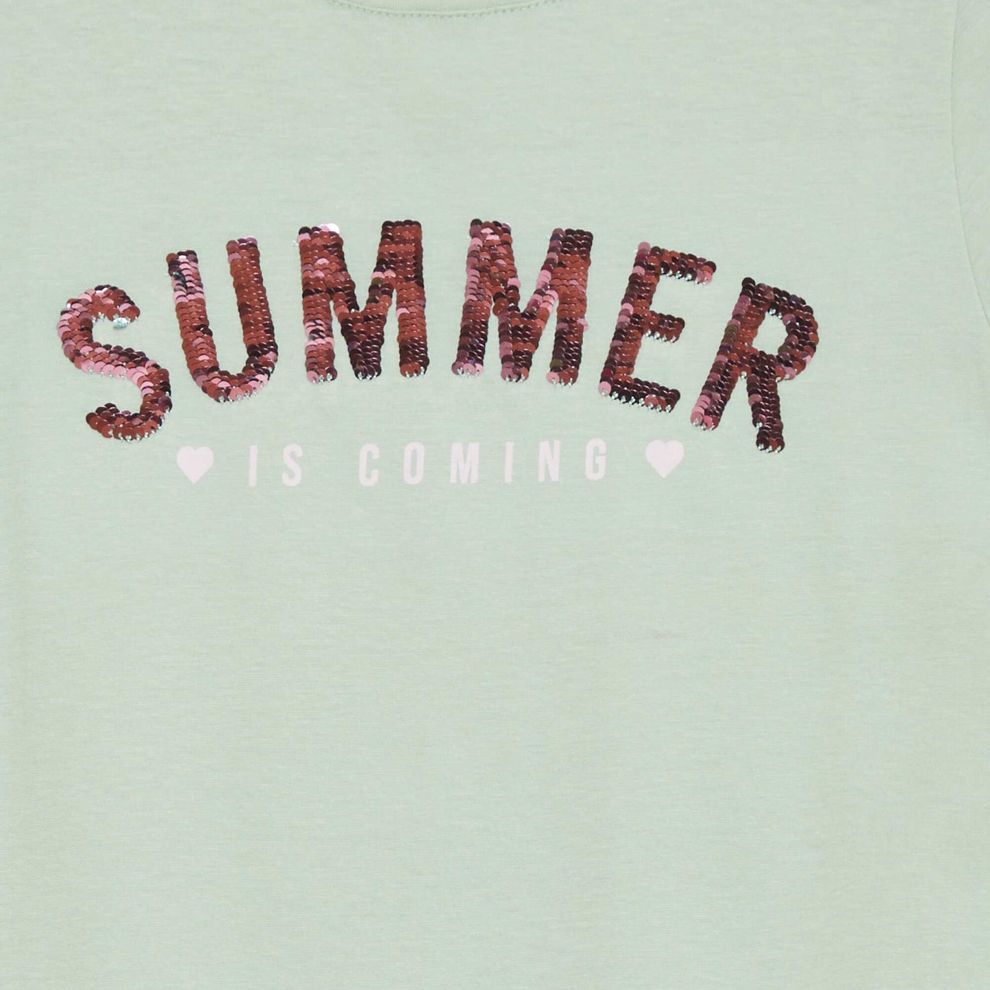T-shirt en coton col rond Bleu vert