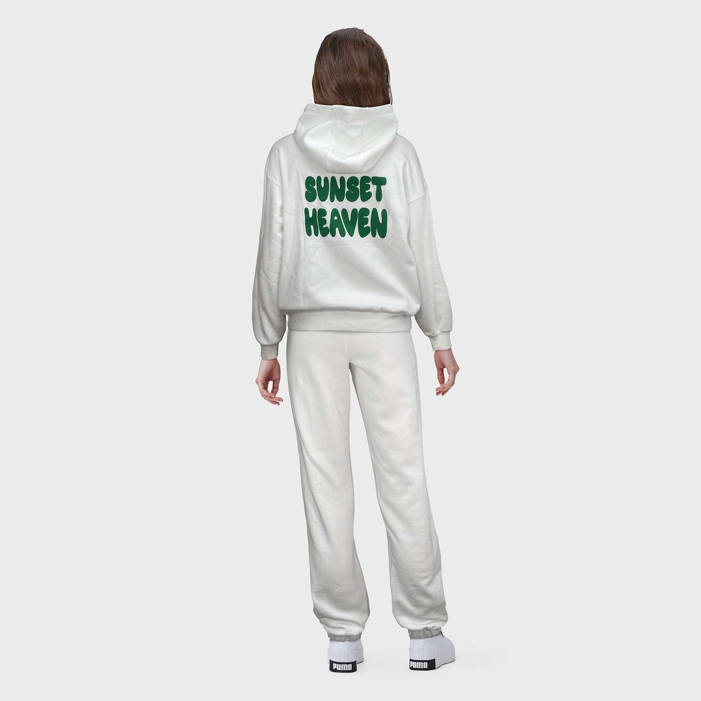 Sweat en molleton capuche Blanc