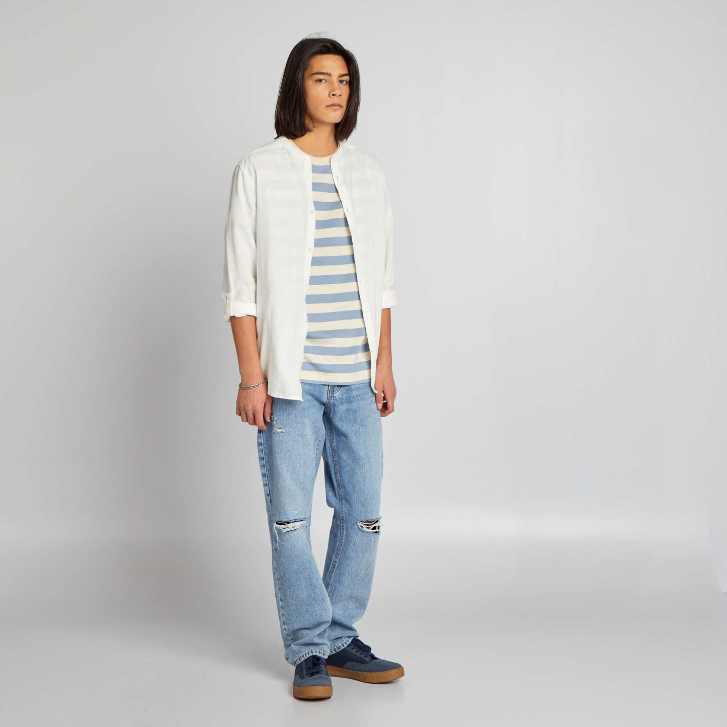 Chemise en lin blanc