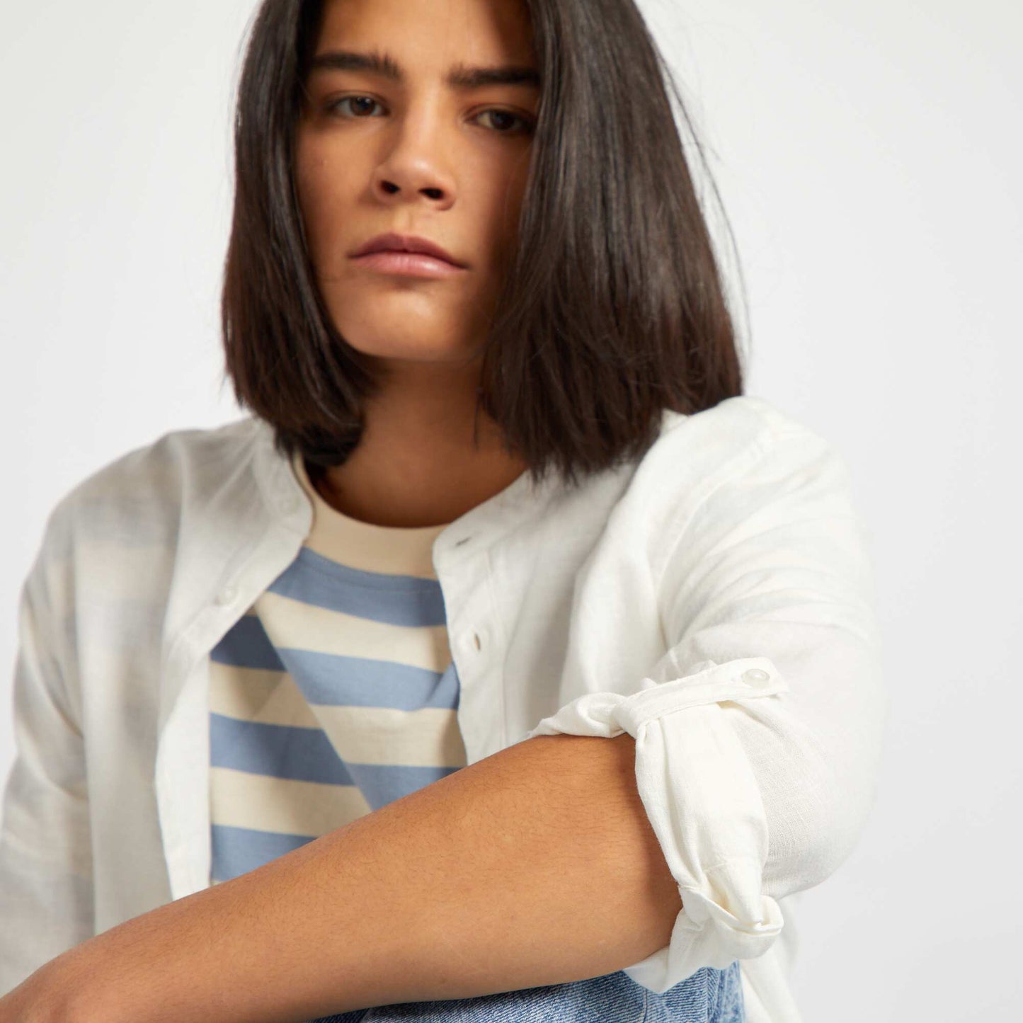 Chemise en lin blanc