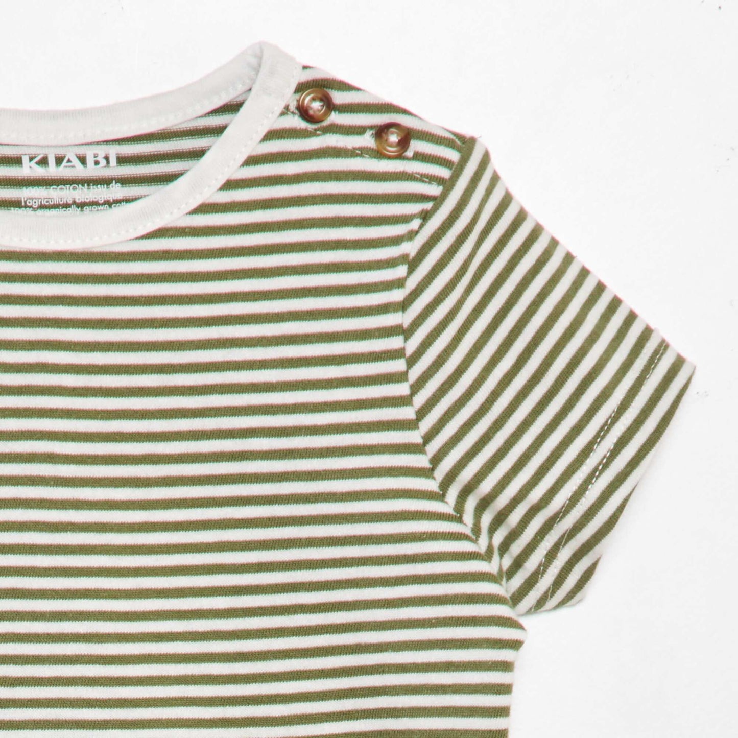 Tee-shirt paule boutonn e Kaki