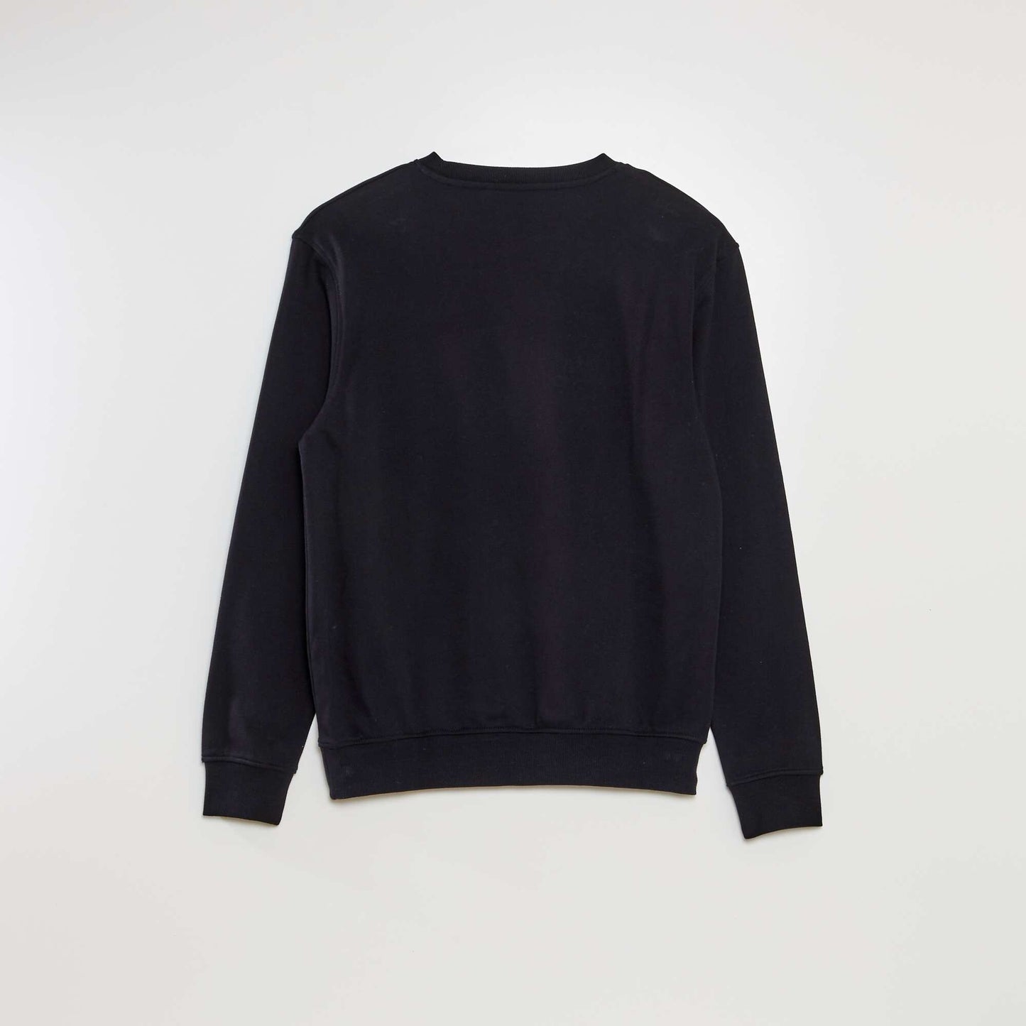 Sweat uni en french terry noir