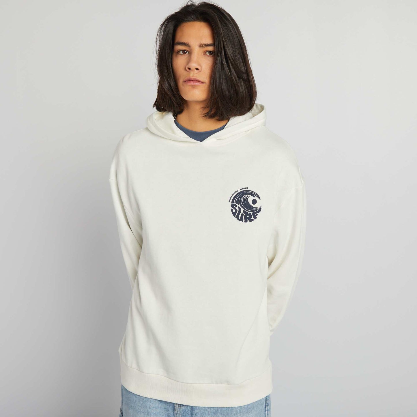 Sweat capuche Blanc