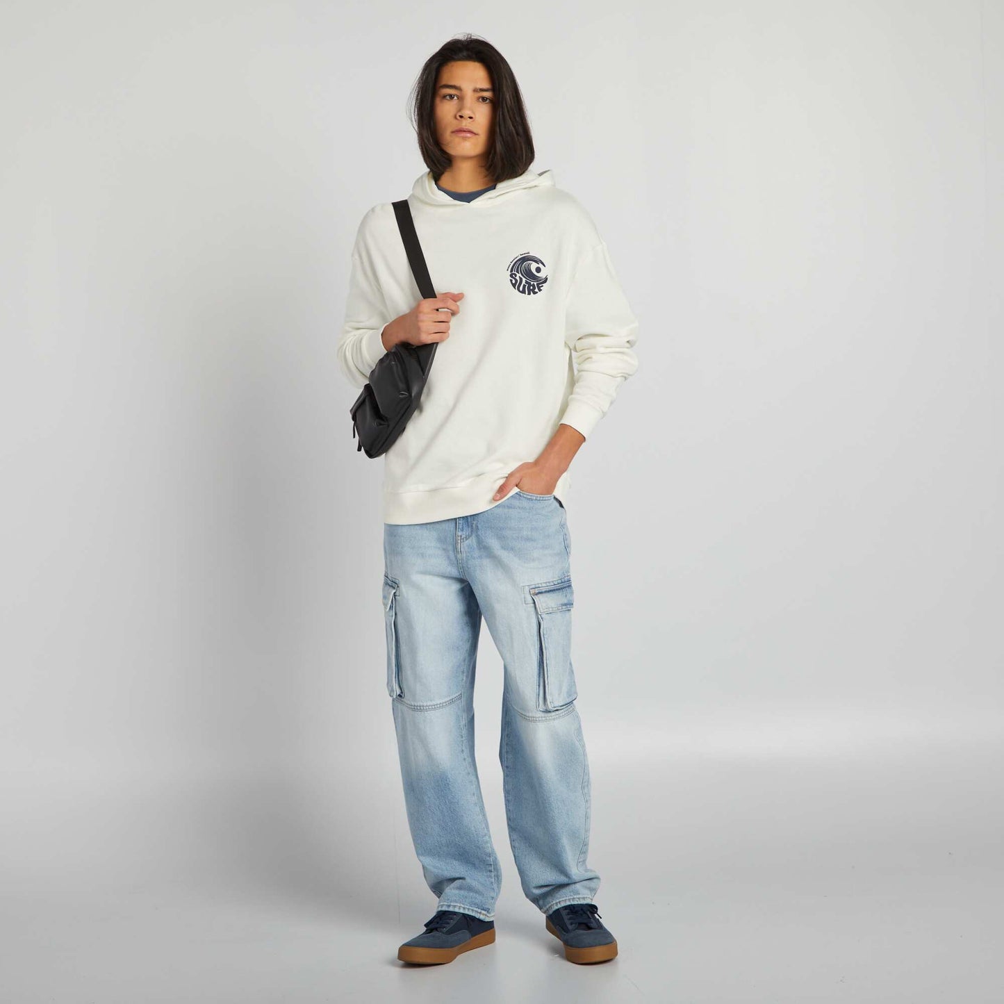 Sweat capuche Blanc