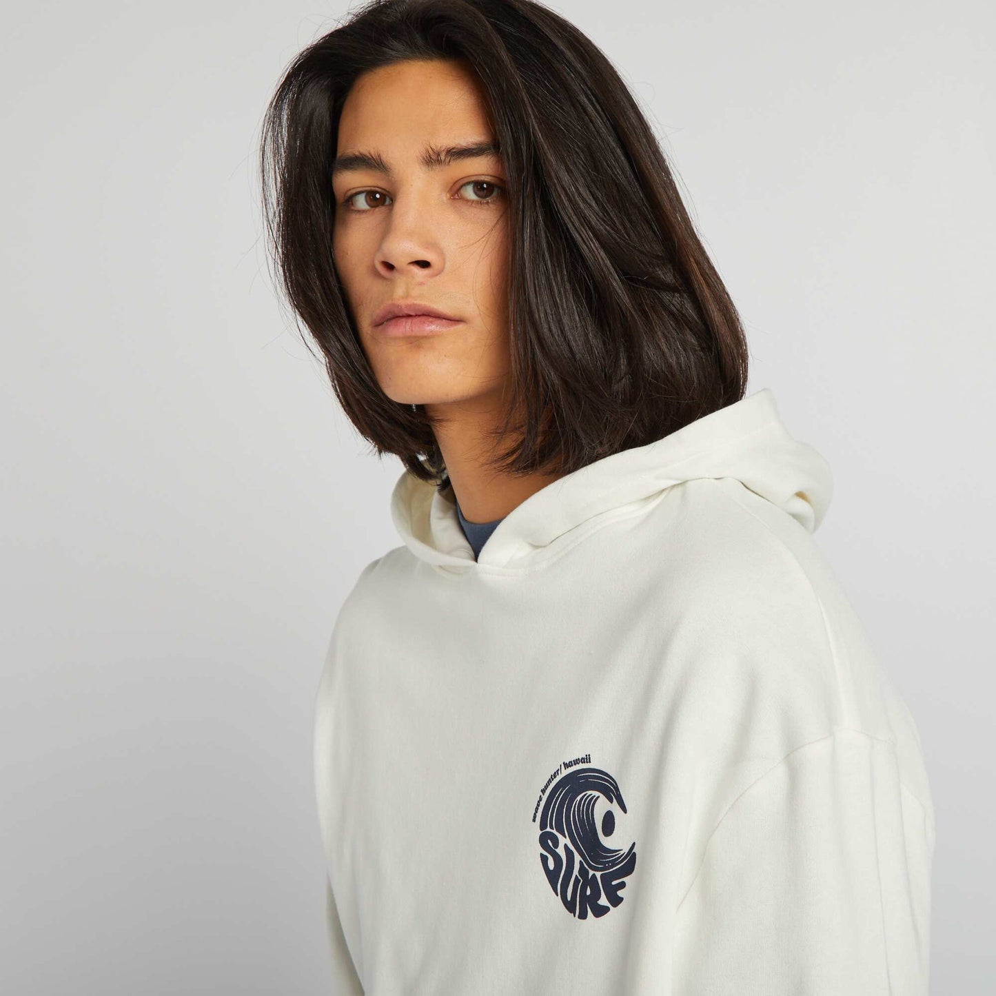 Sweat capuche Blanc