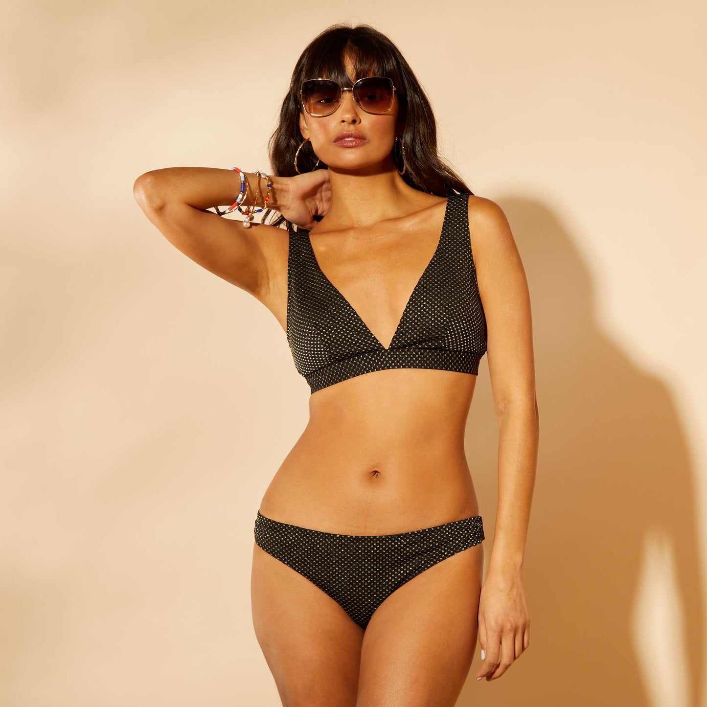 Brassi re de bain larges bretelles noir