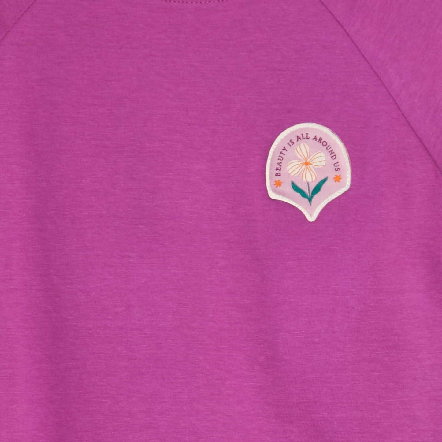 T-shirt en coton col rond Violet