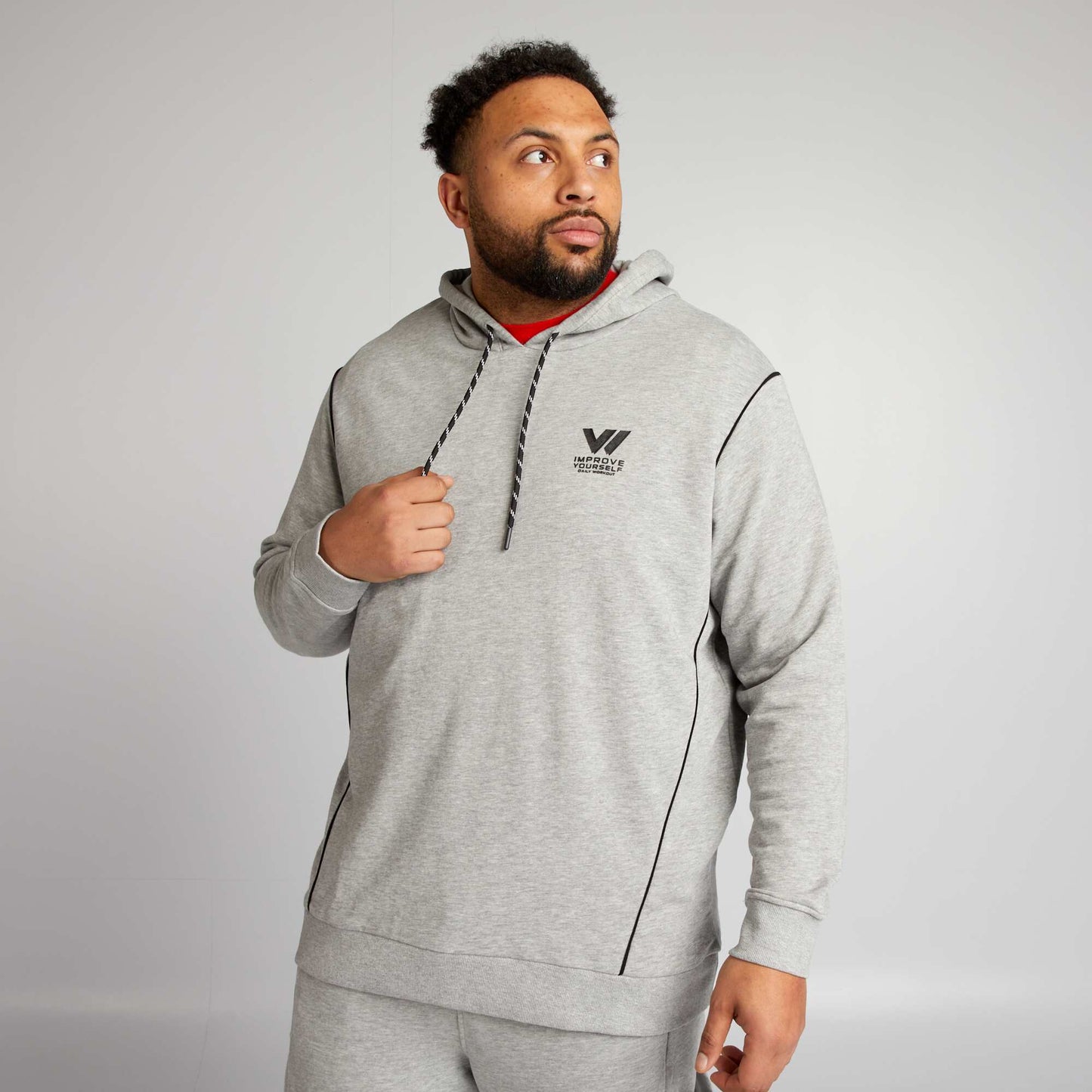 Sweat capuche french terry Gris