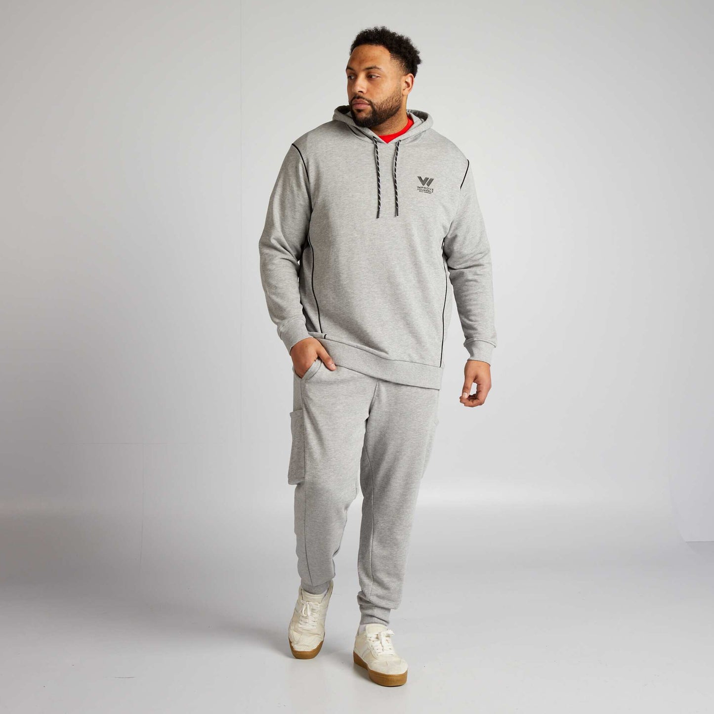 Sweat capuche french terry Gris