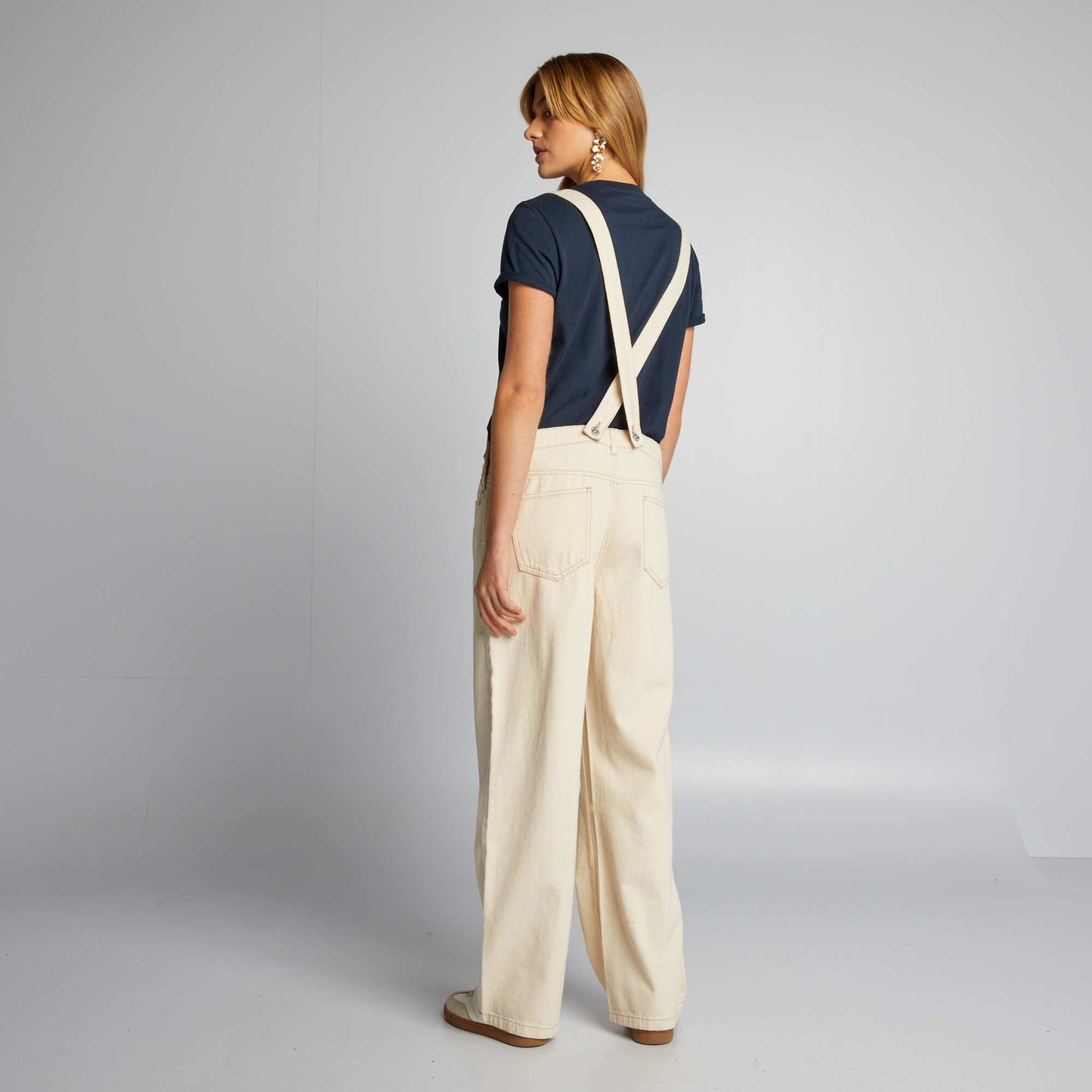 Salopette en jean Beige