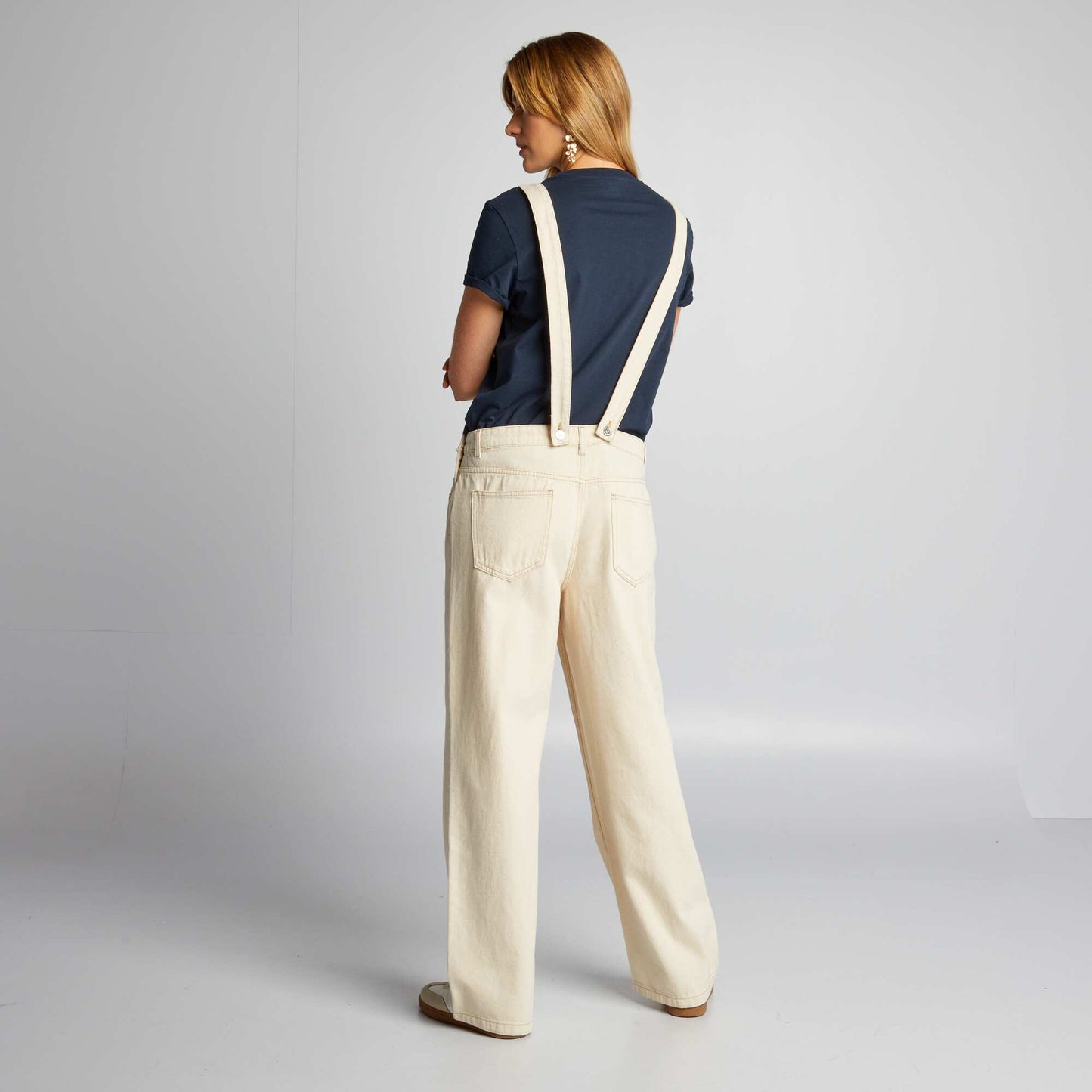 Salopette en jean Beige