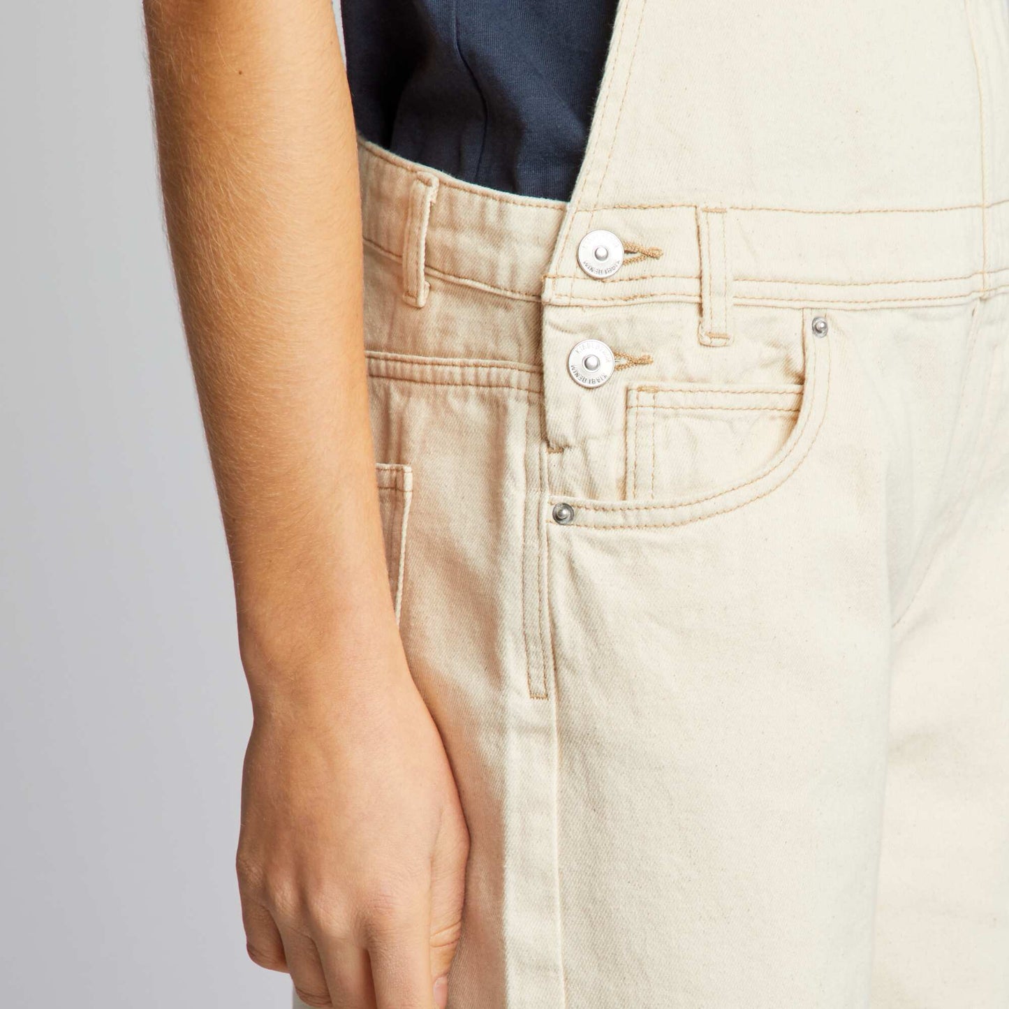 Salopette en jean Beige