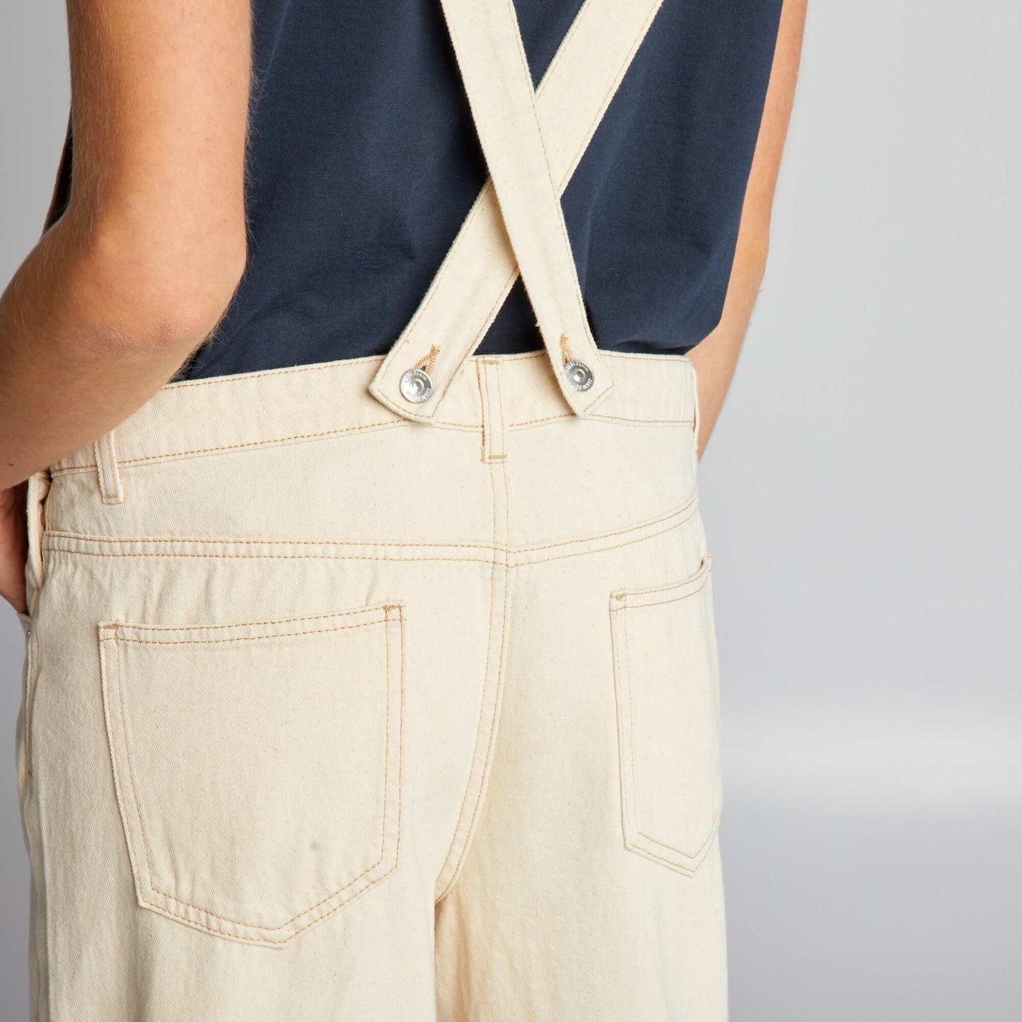 Salopette en jean Beige