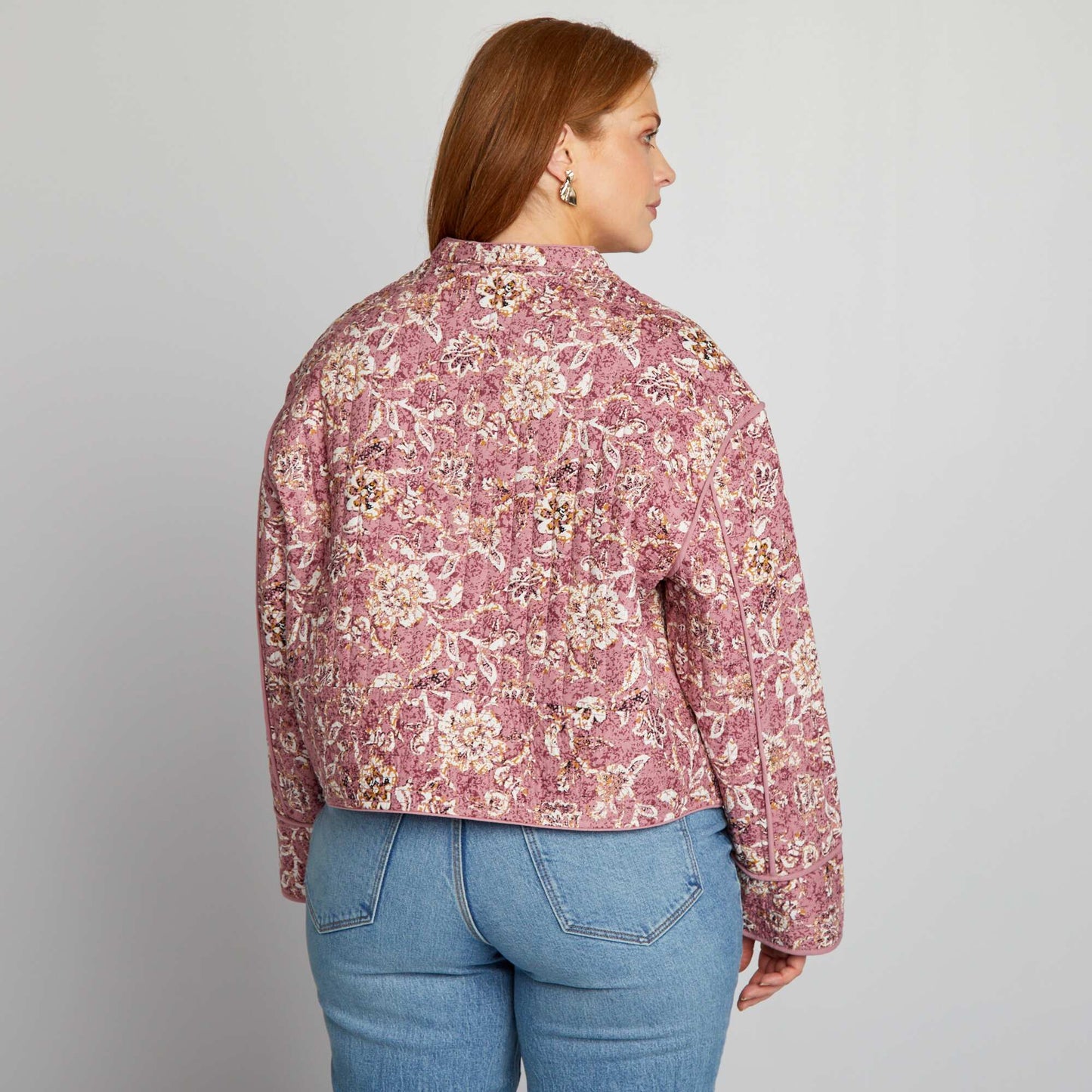 Veste matelass e imprim e Rose
