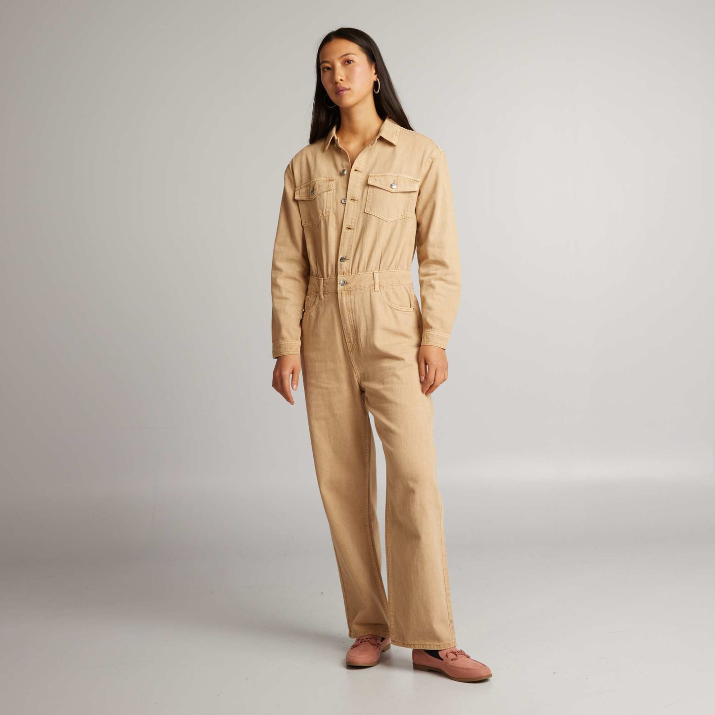 Combinaison en jean Beige