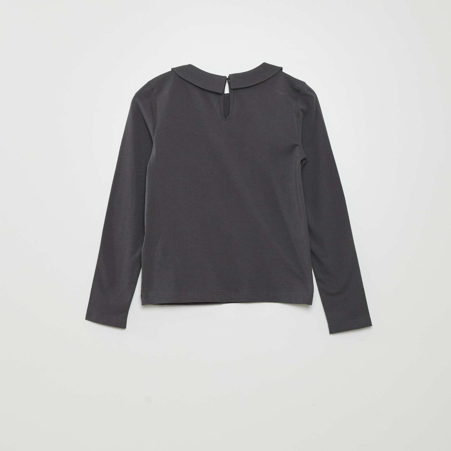 T-shirt col claudine Noir