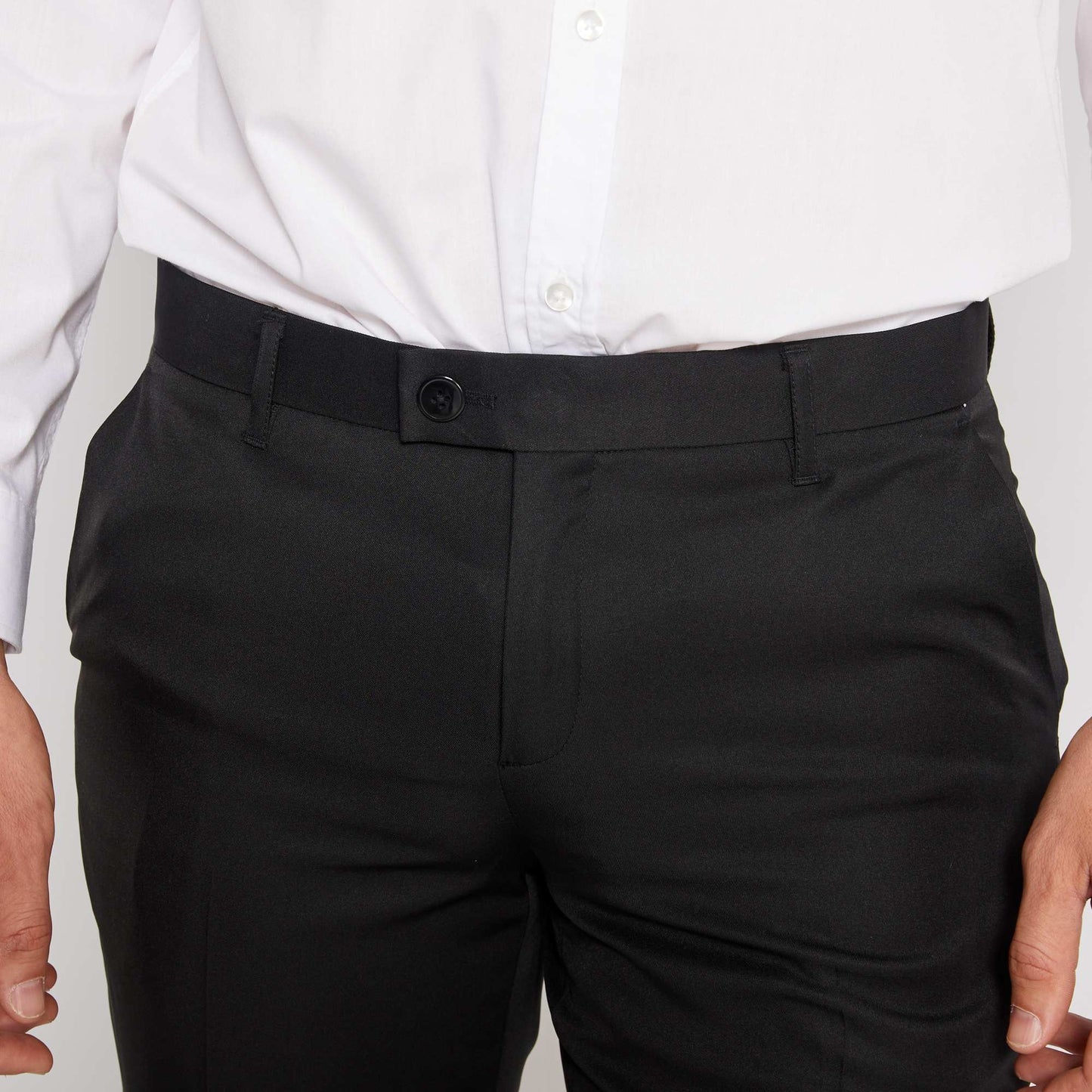 Pantalon de costume regular en twill noir