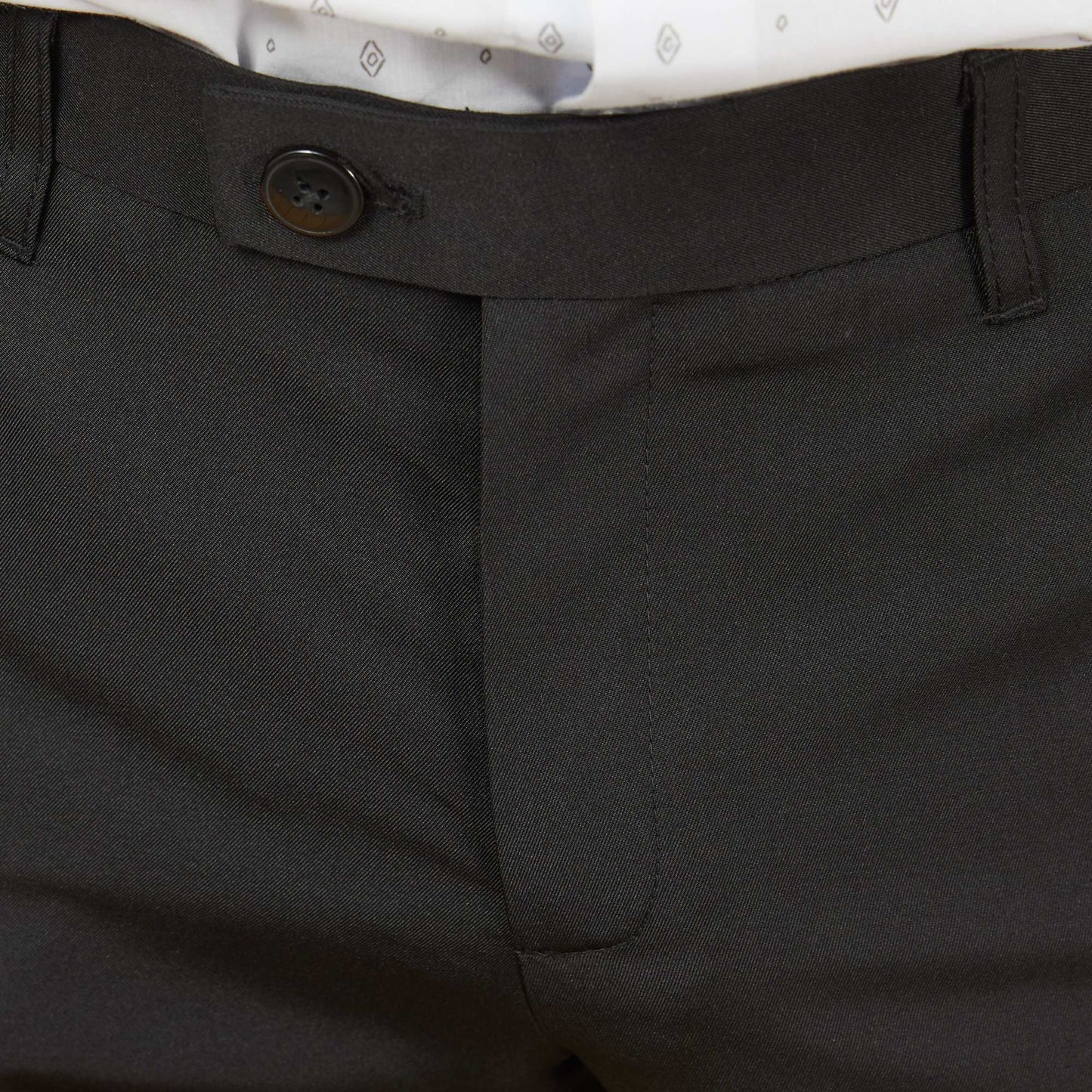 Pantalon de costume regular en twill noir