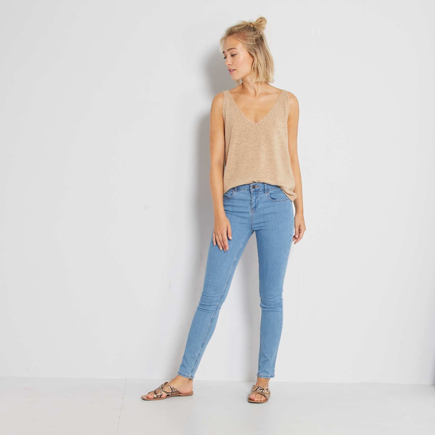Jean skinny stretch double stone