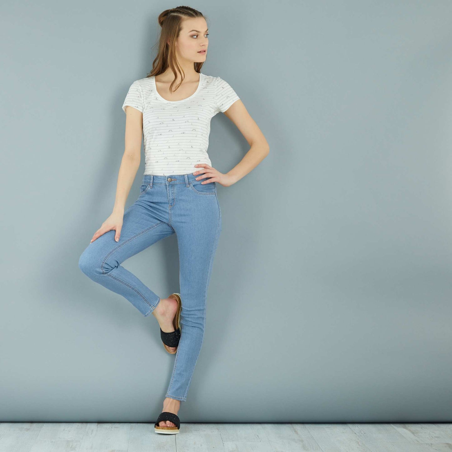 Jean skinny stretch double stone