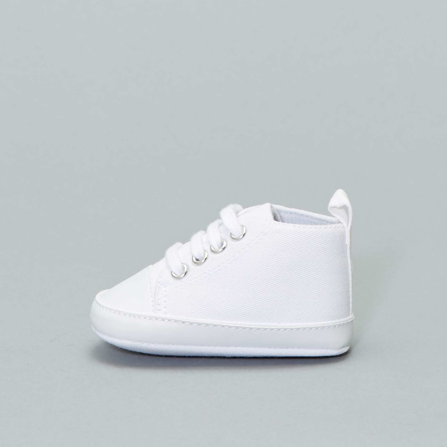 Baskets montantes en toile blanc