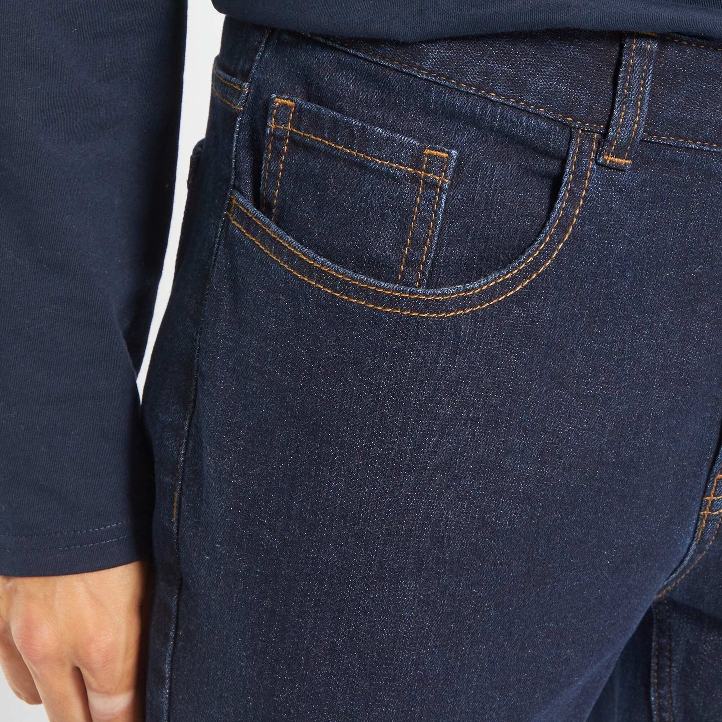 Jean slim avec taille ajustable Brut