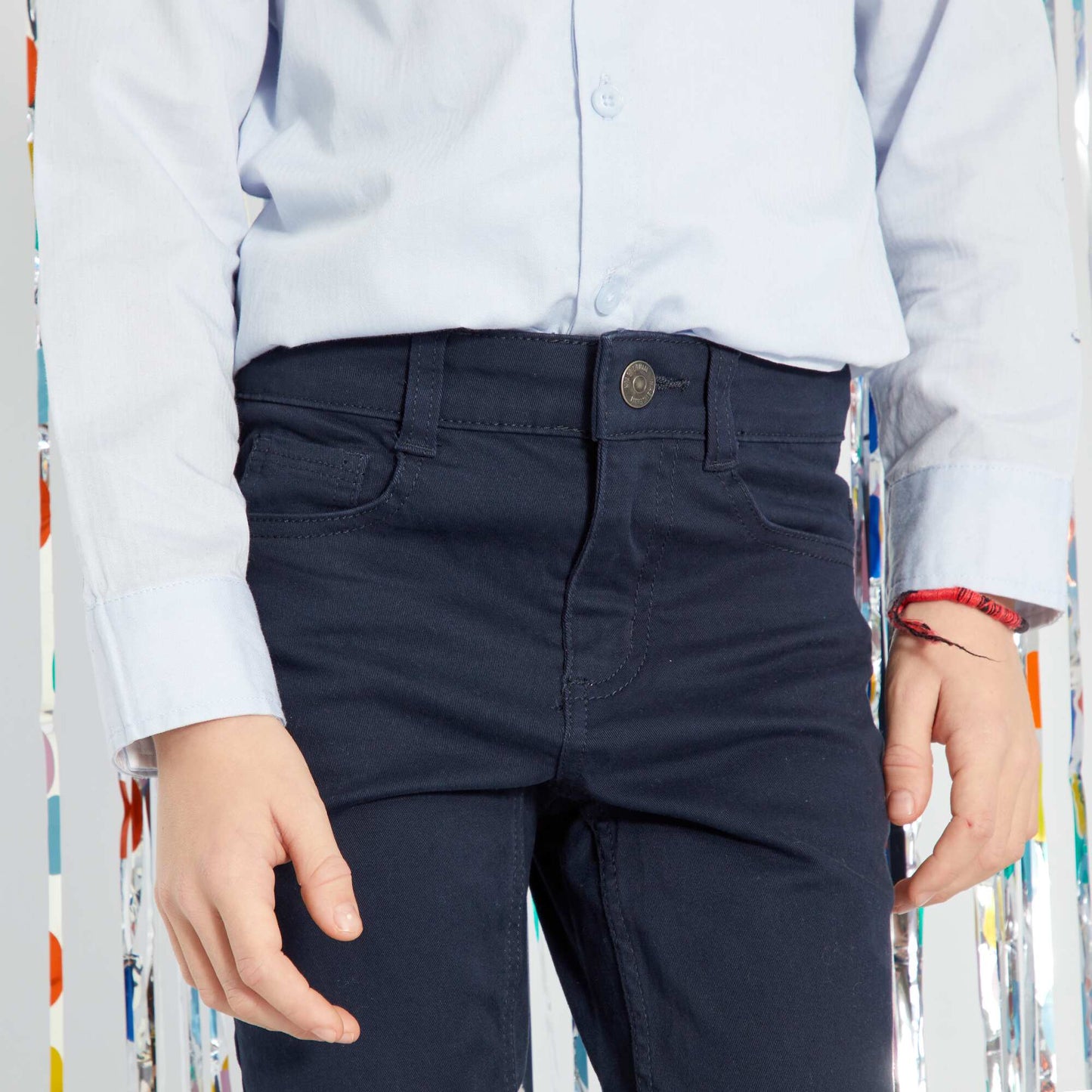 Pantalon skinny cinq poches marine
