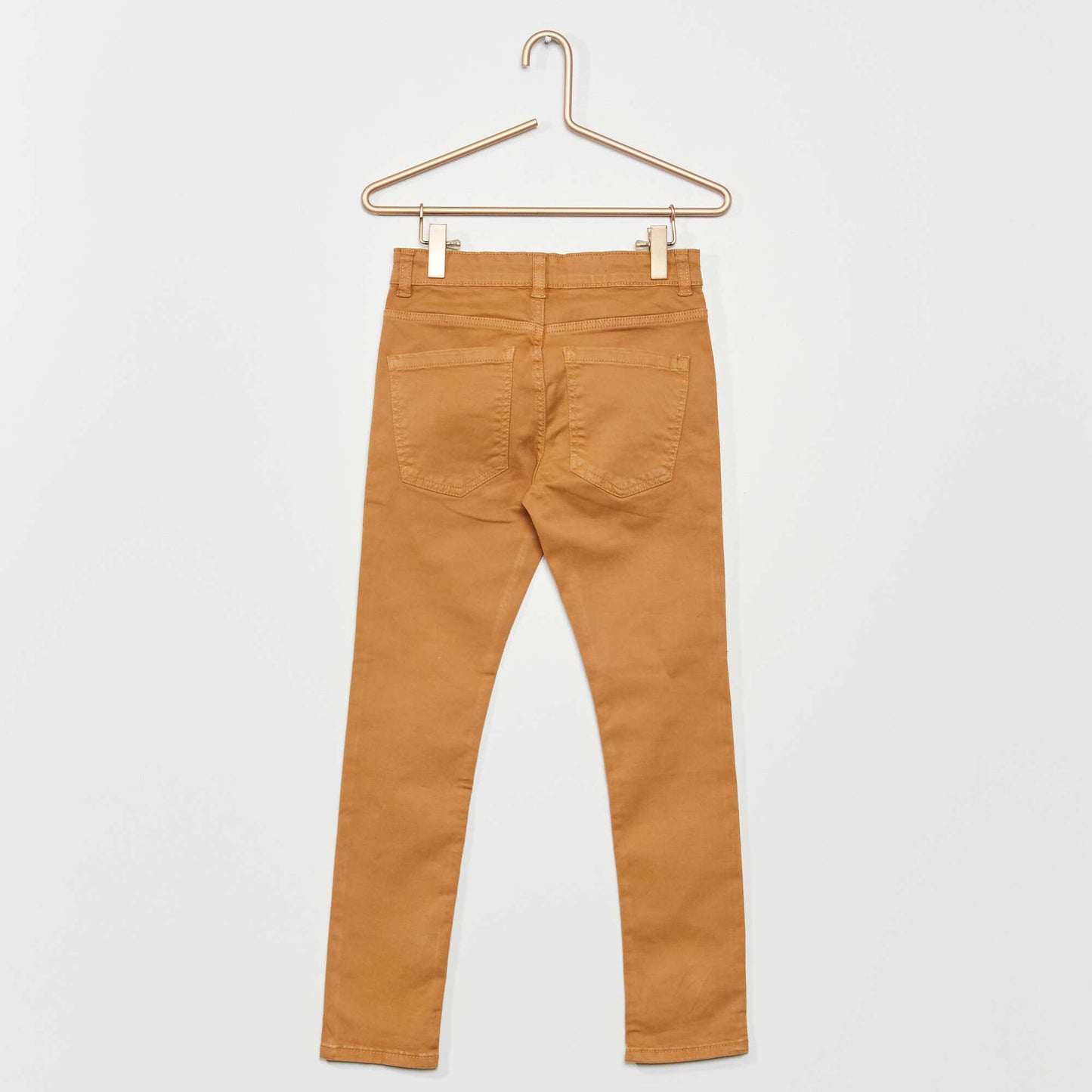 Pantalon skinny cinq poches Marron