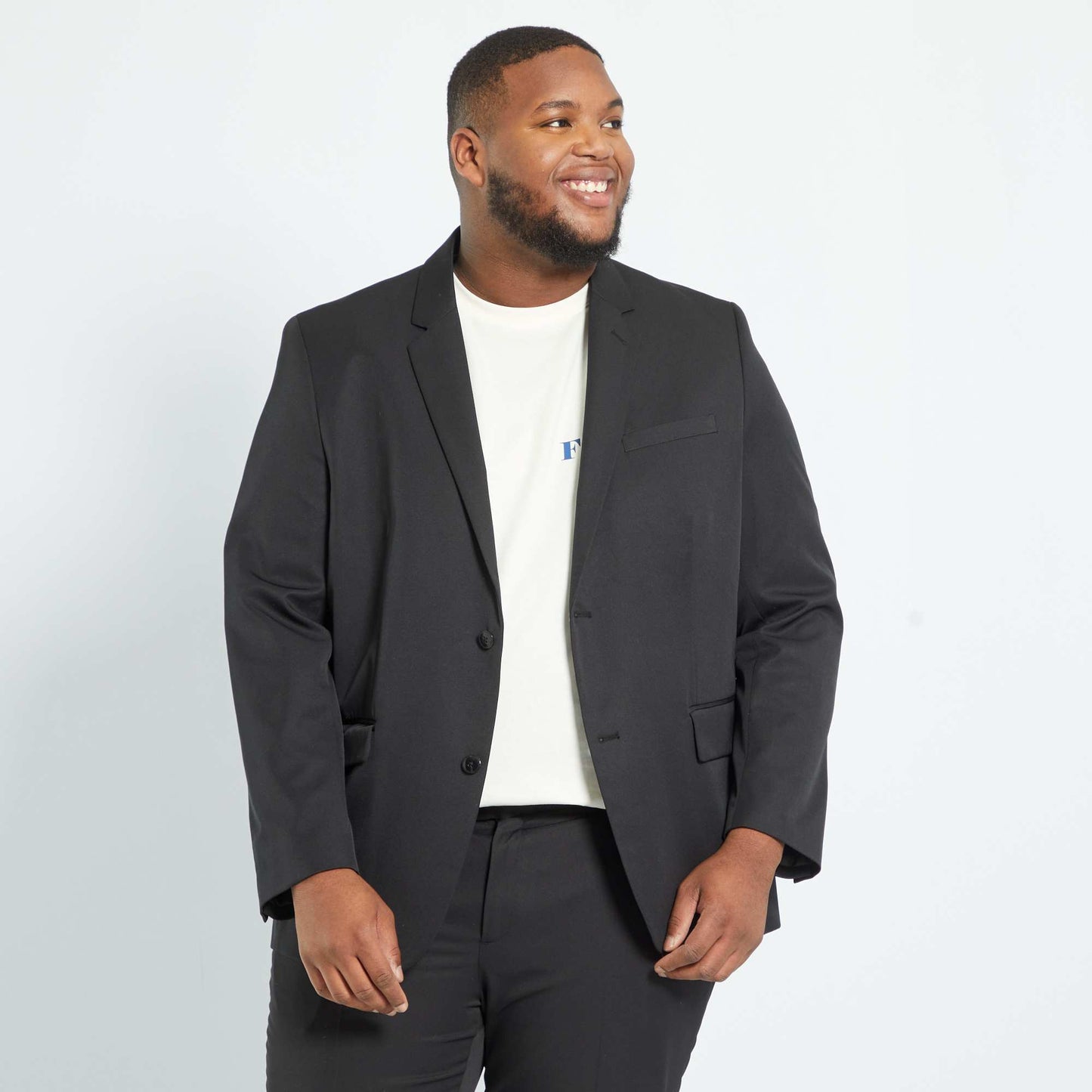 Veste de costume unie noir