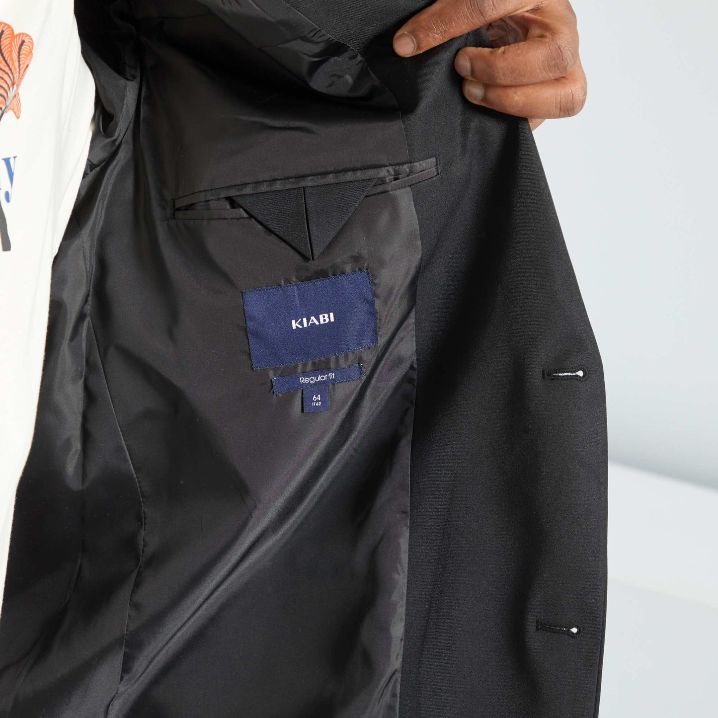Veste de costume unie noir
