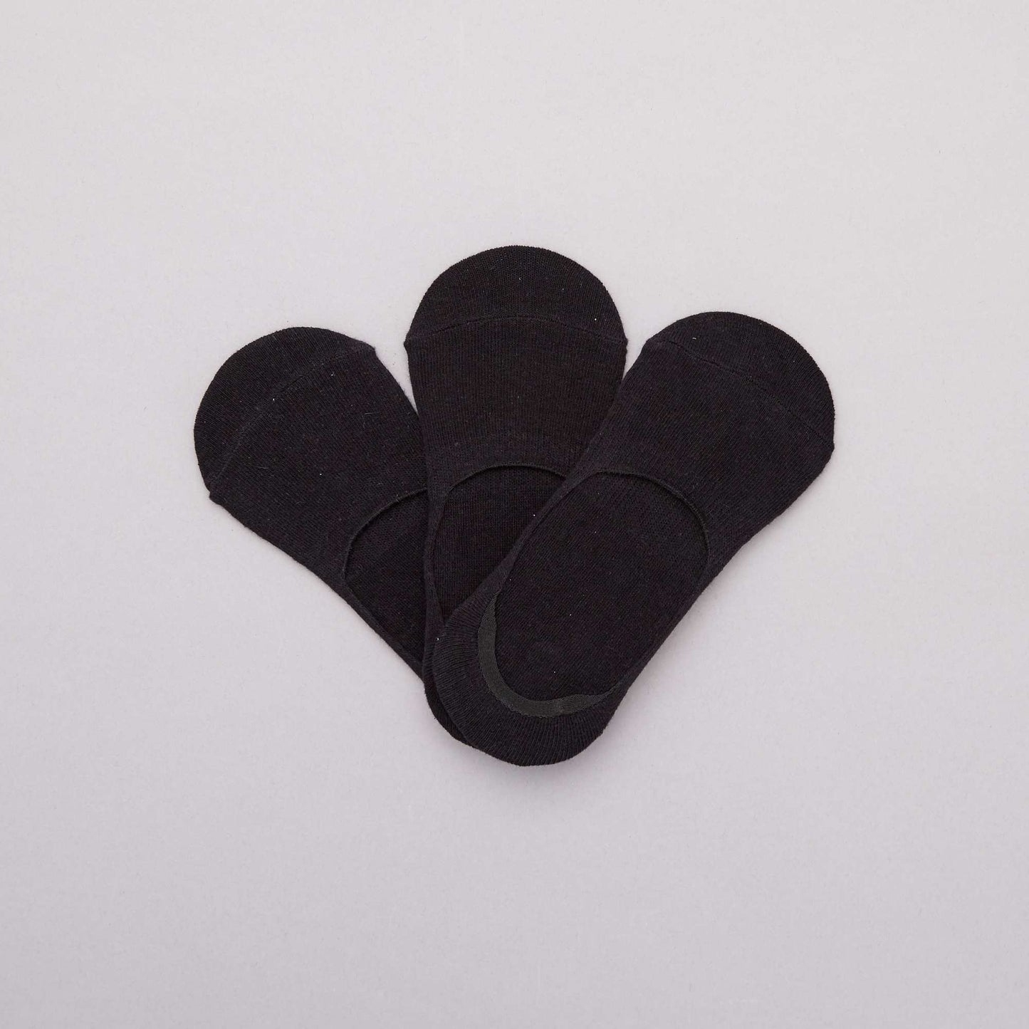 Lot de 3 paires de chaussettes invisibles noir