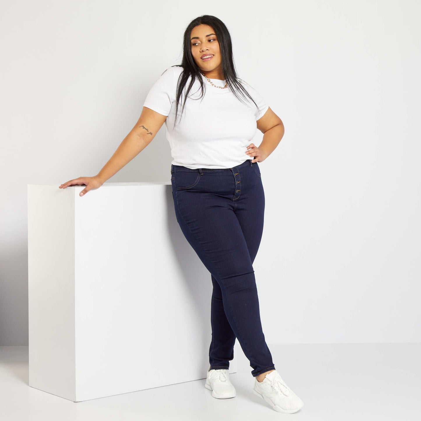 Jean skinny taille haute co-con u Brut