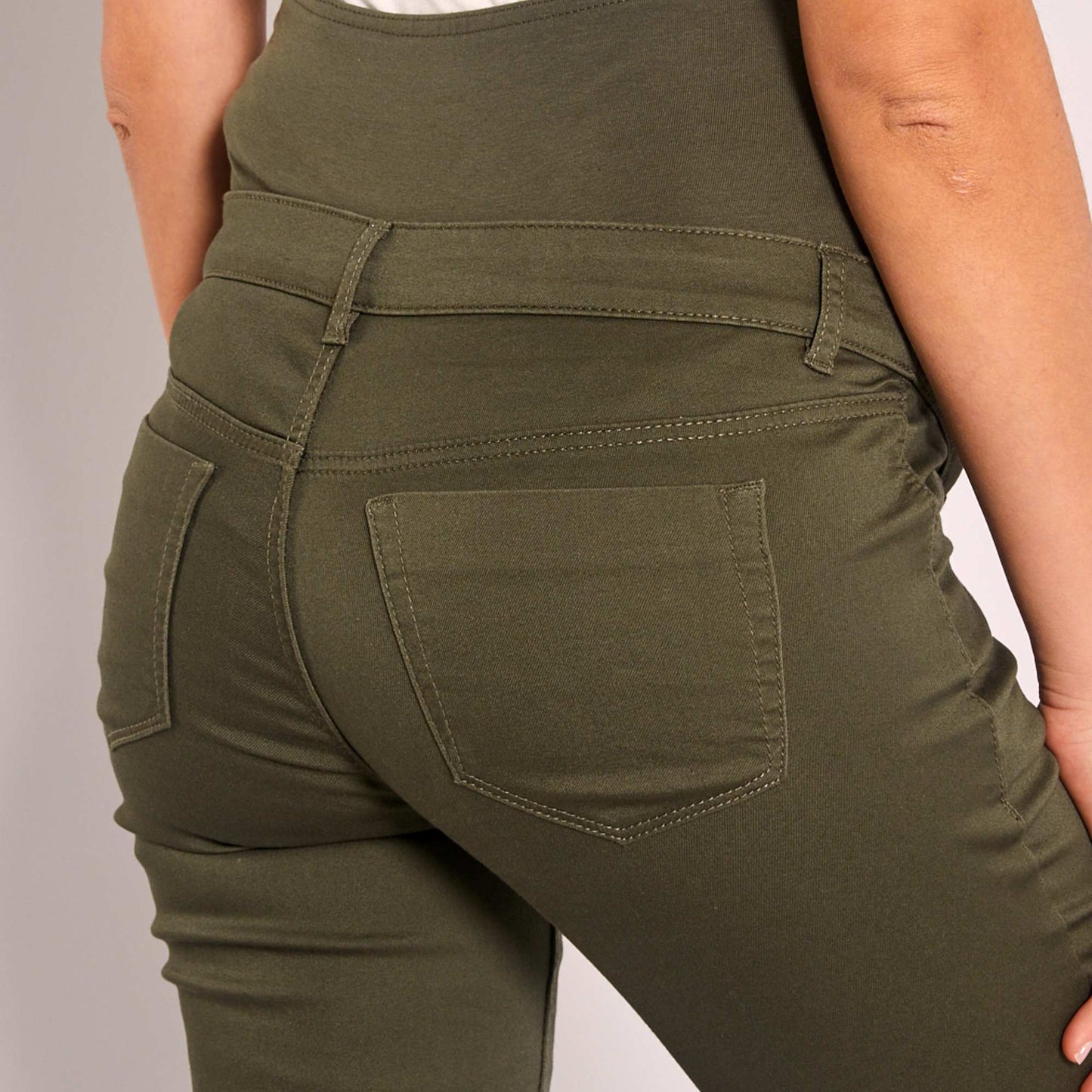 Pantalon skinny grossesse Kaki