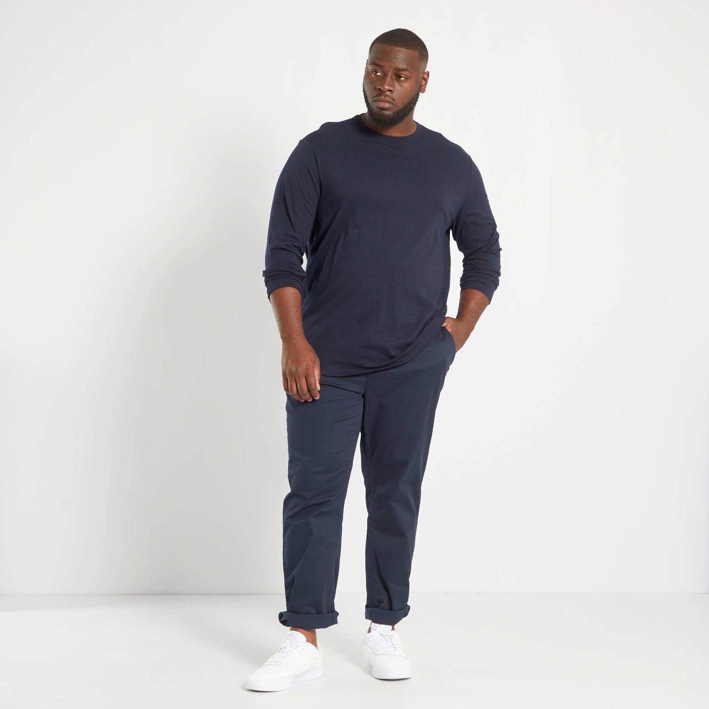 Chino slim L32 bleu marine