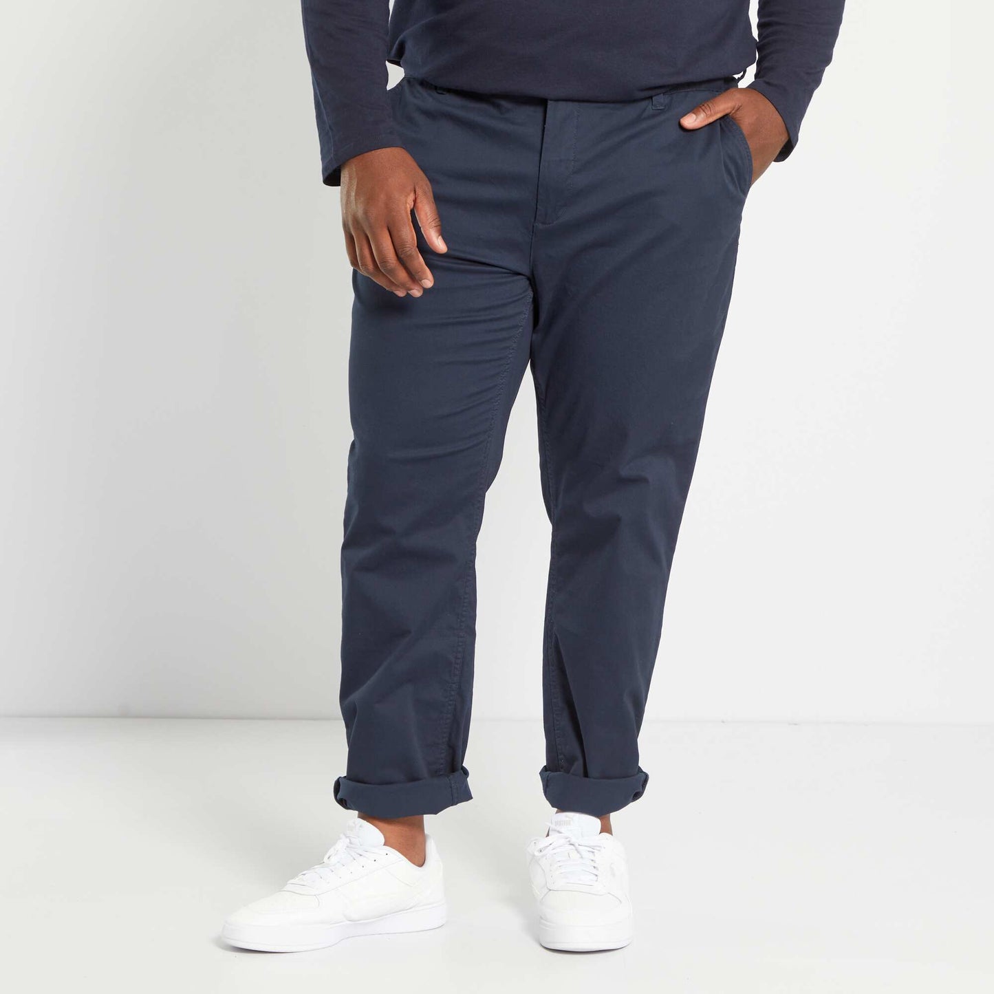 Chino slim L32 bleu marine