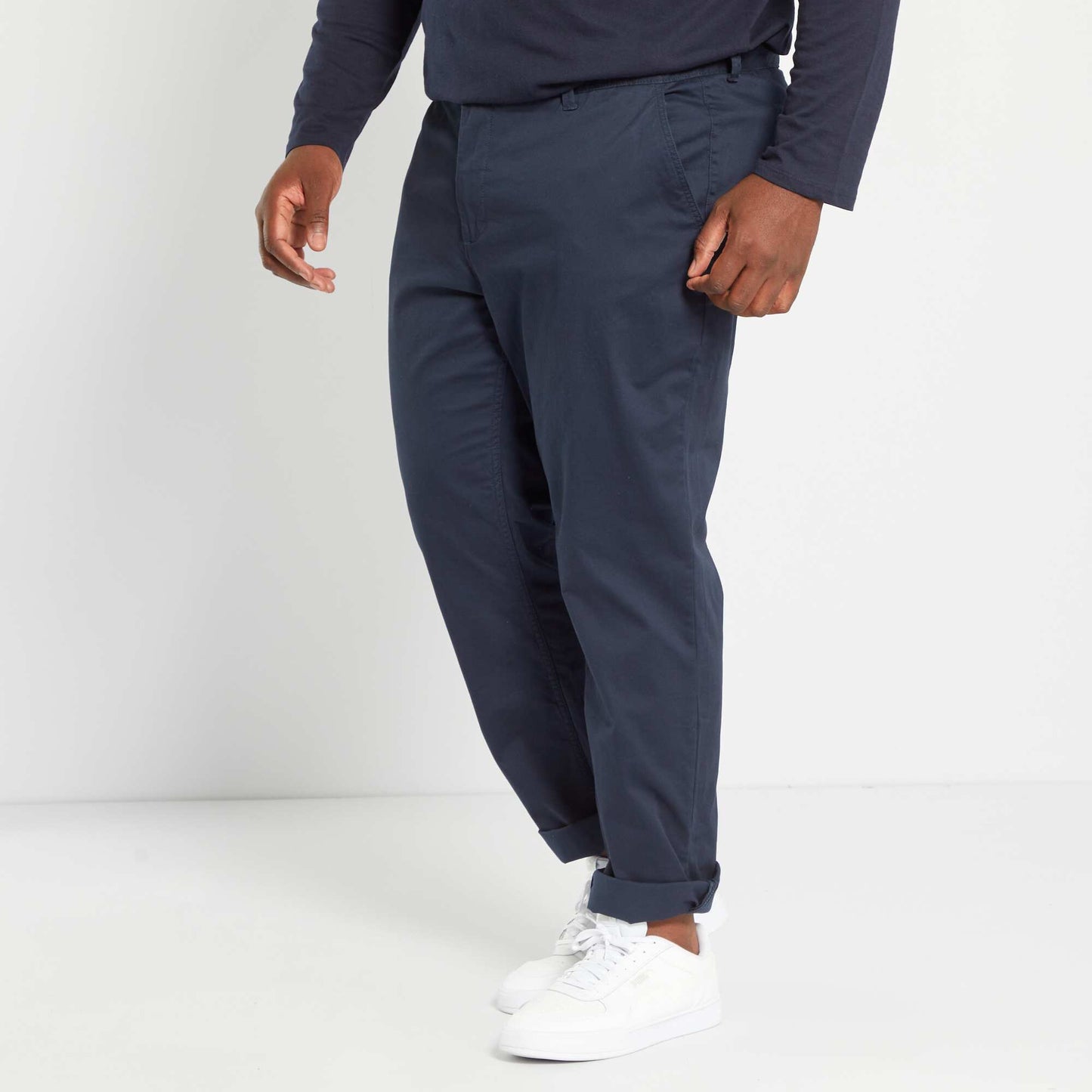 Chino slim L32 bleu marine