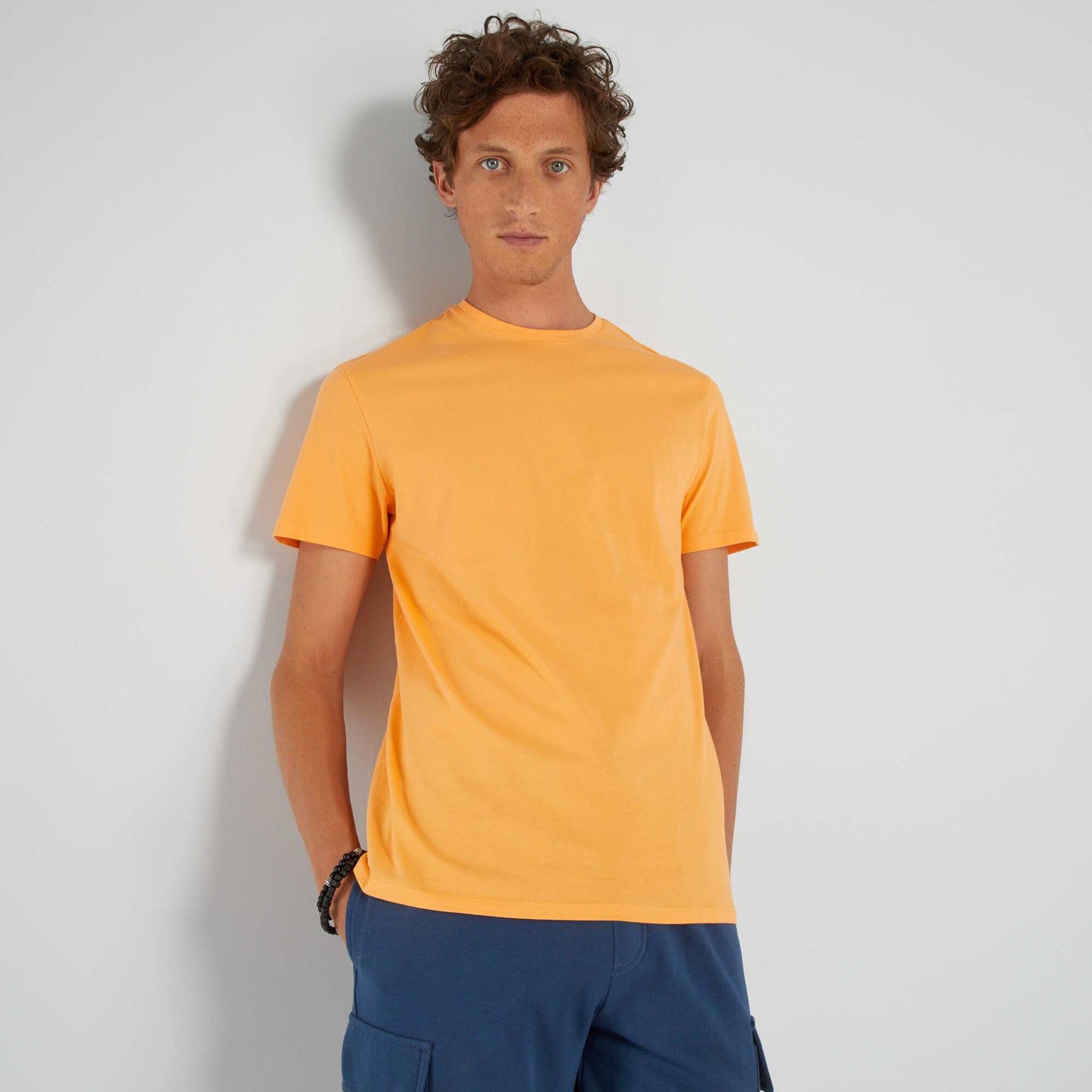 T-shirt droit en jersey uni Orange
