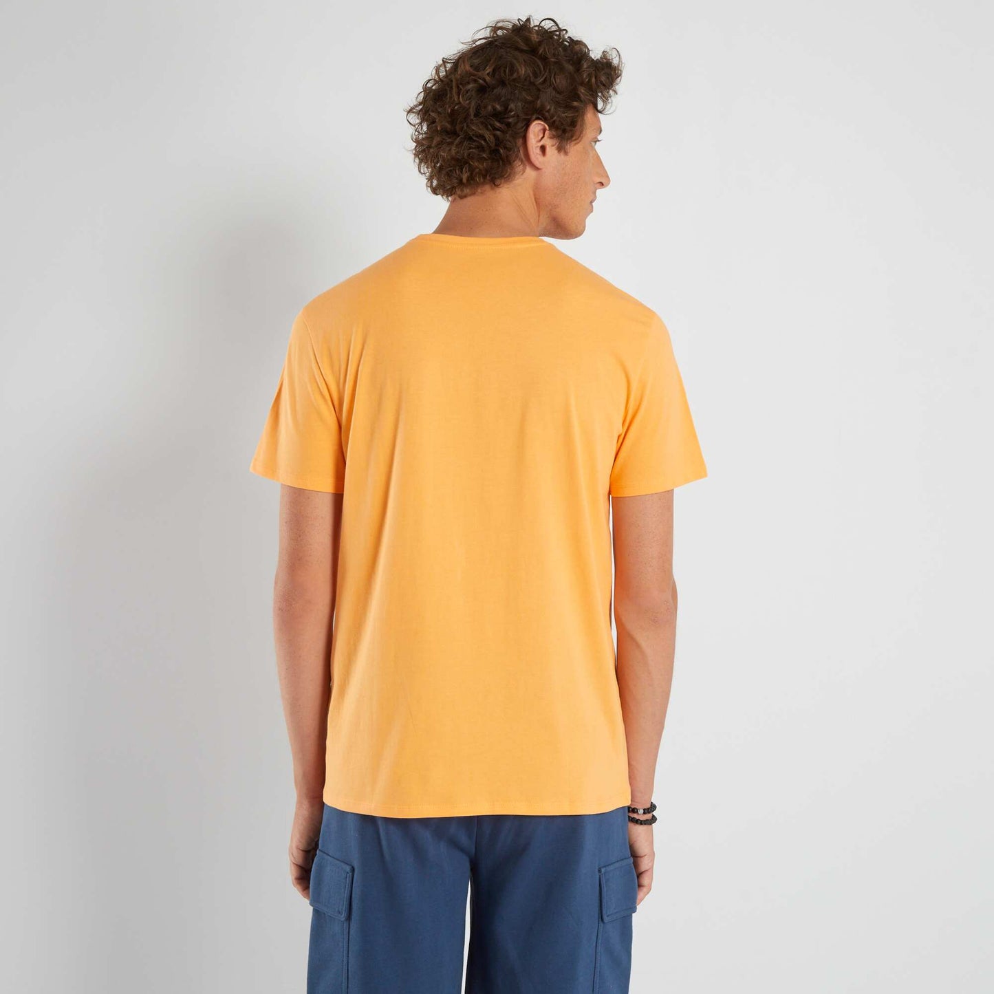 T-shirt droit en jersey uni Orange