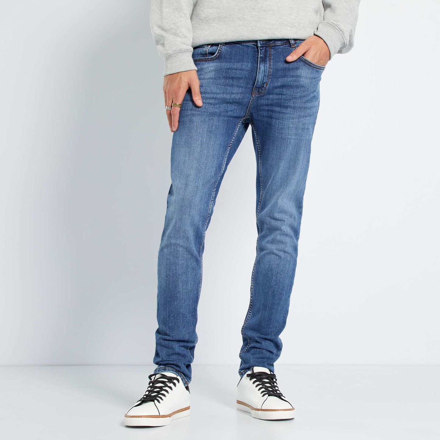 Jean slim stretch 5 poches stone