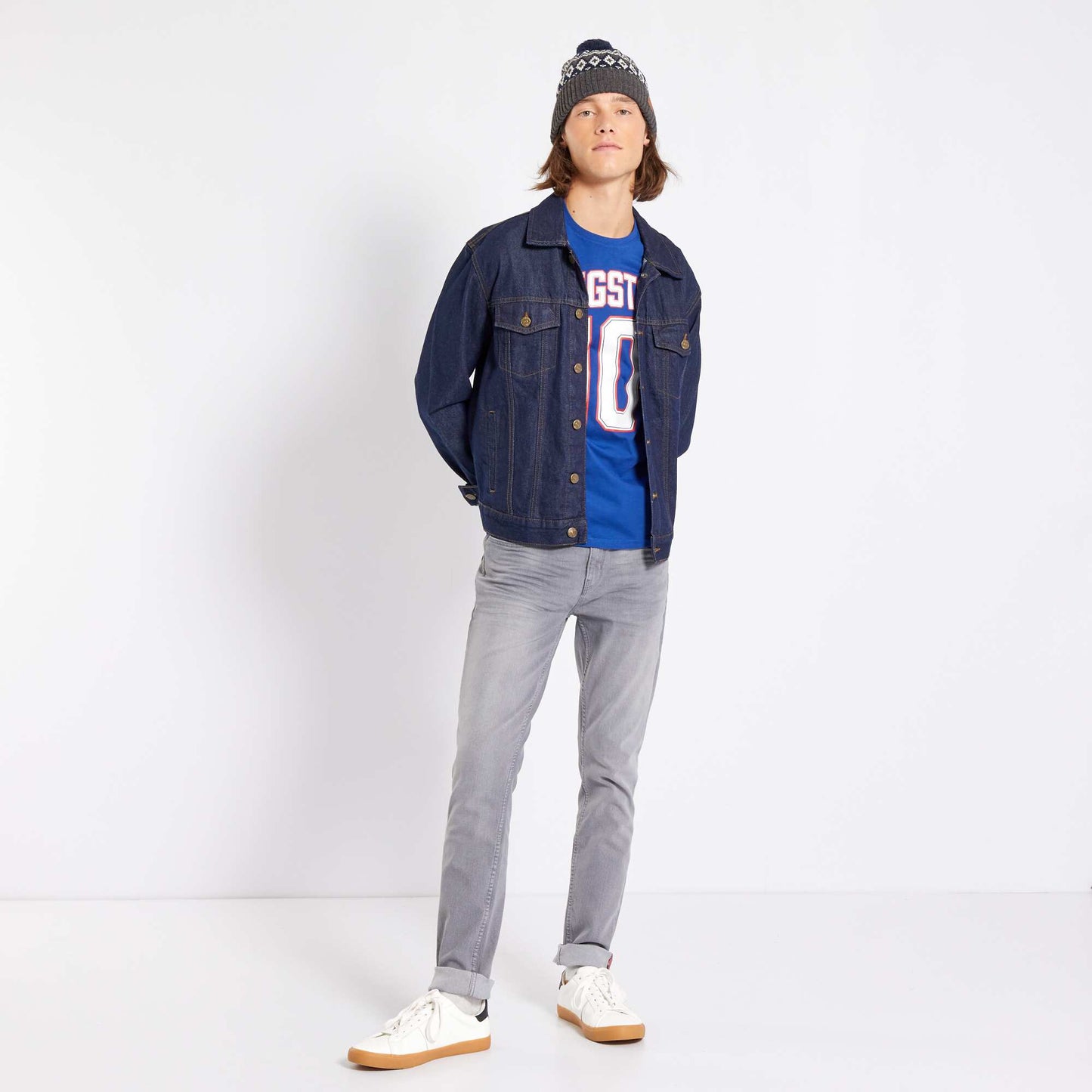 Jean slim stretch 5 poches Gris