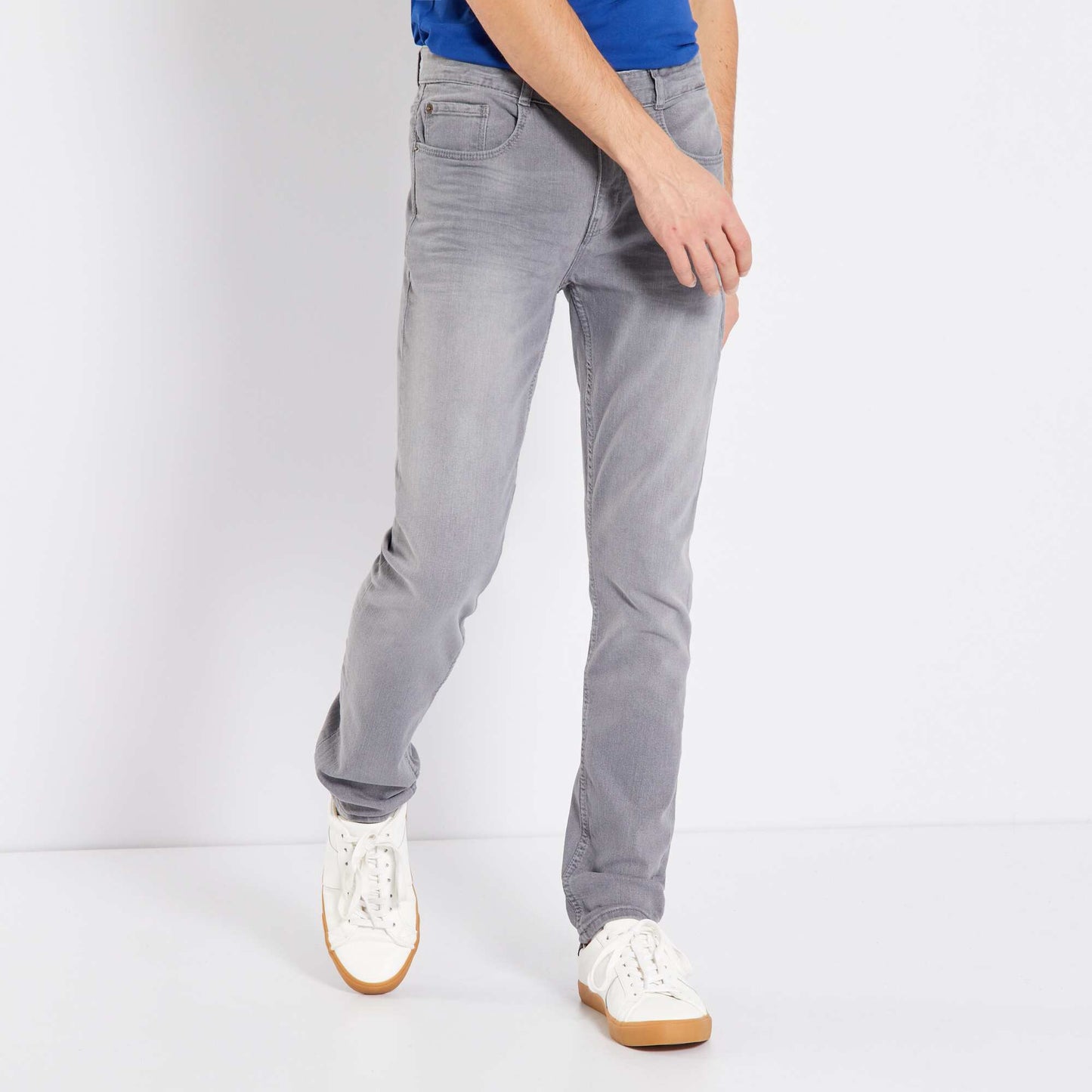 Jean slim stretch 5 poches Gris