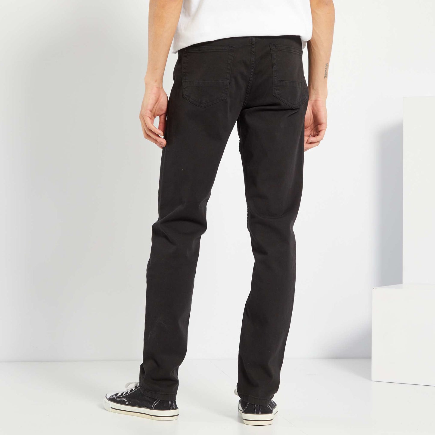 Pantalon slim 5 poches - L32 noir