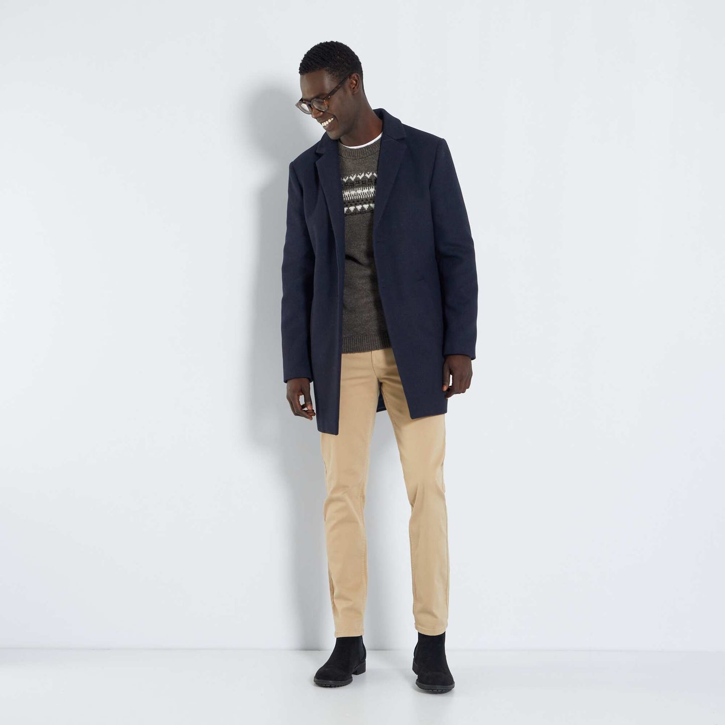 Pantalon slim 5 poches - L32 beige