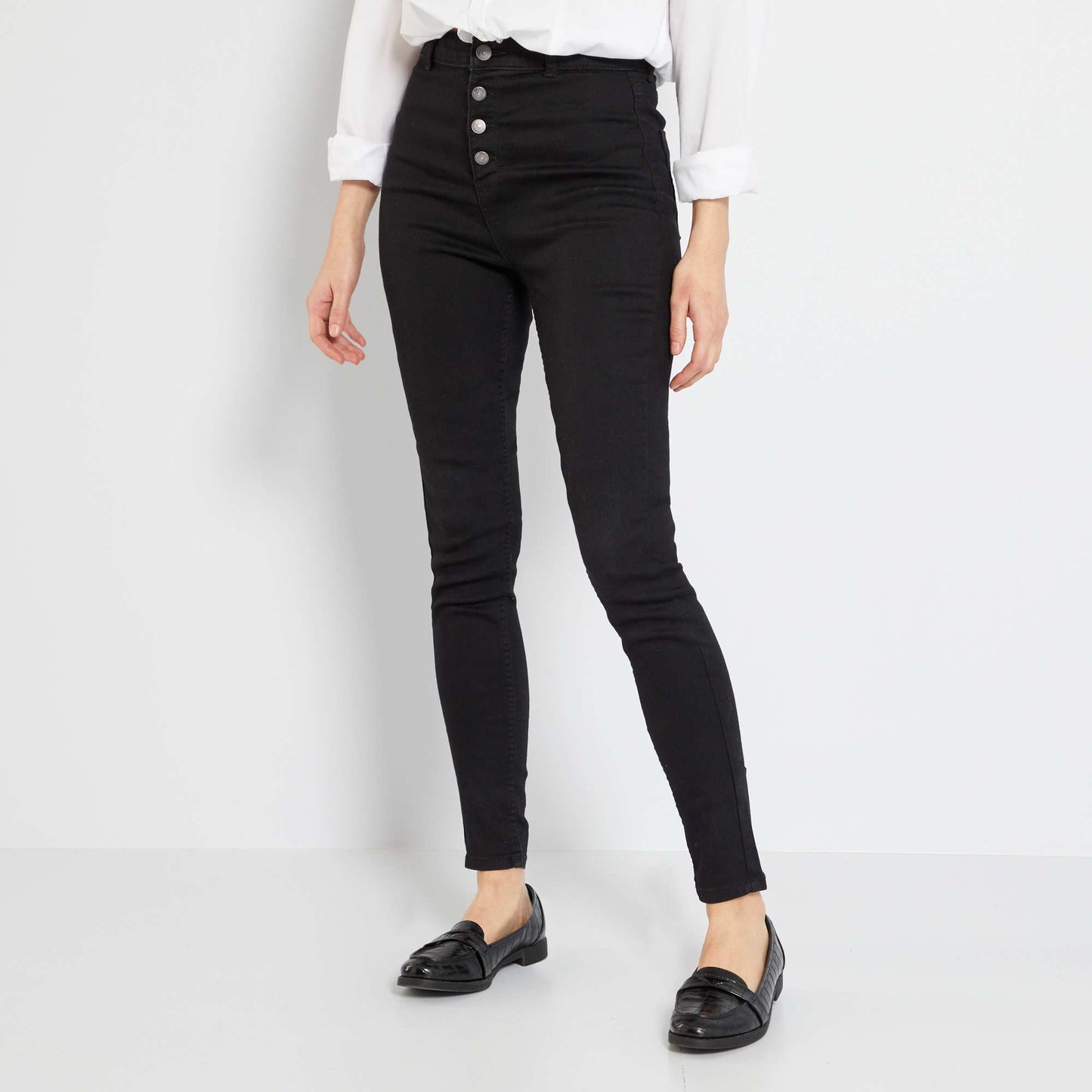 Jean skinny effet galbant Noir
