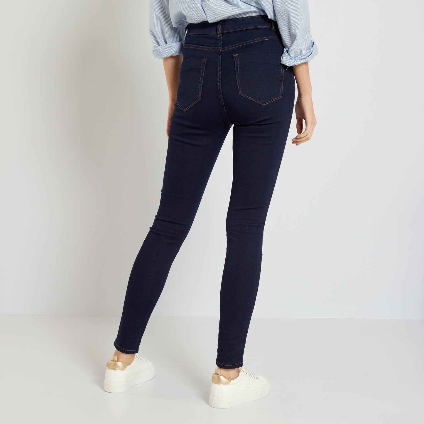 Jean skinny effet galbant Bleu brut
