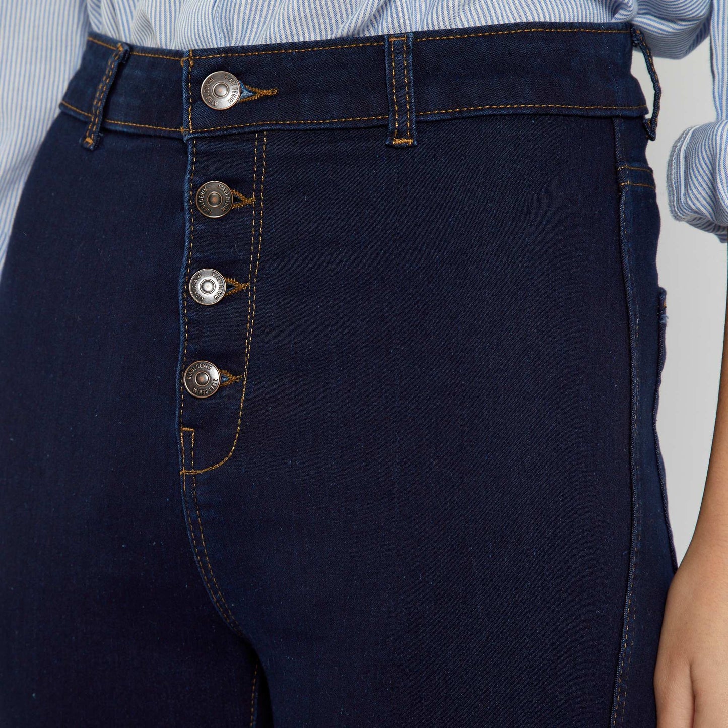 Jean skinny effet galbant Bleu brut